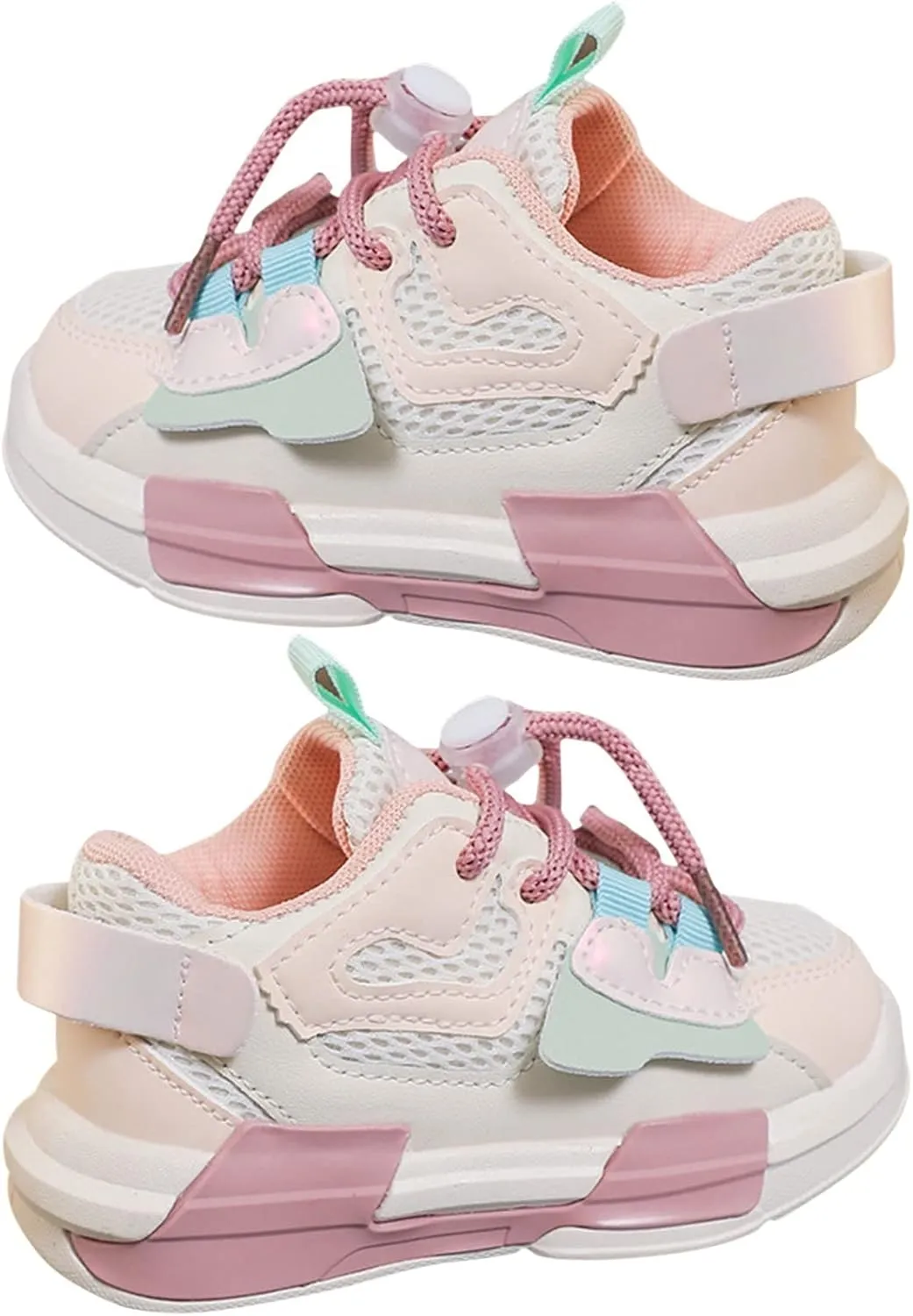 1 to 11 Years Toddler Kids Sports Shoes Lace-up Breathable Outdoor School Trainers Basketball Shoes for Boys Girls