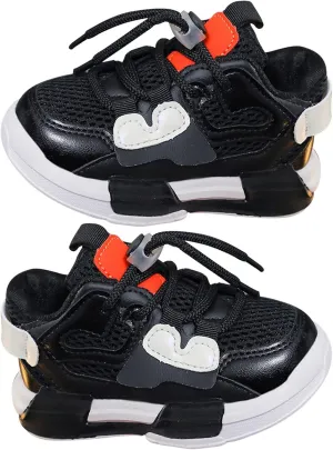 1 to 11 Years Toddler Kids Sports Shoes Lace-up Breathable Outdoor School Trainers Basketball Shoes for Boys Girls