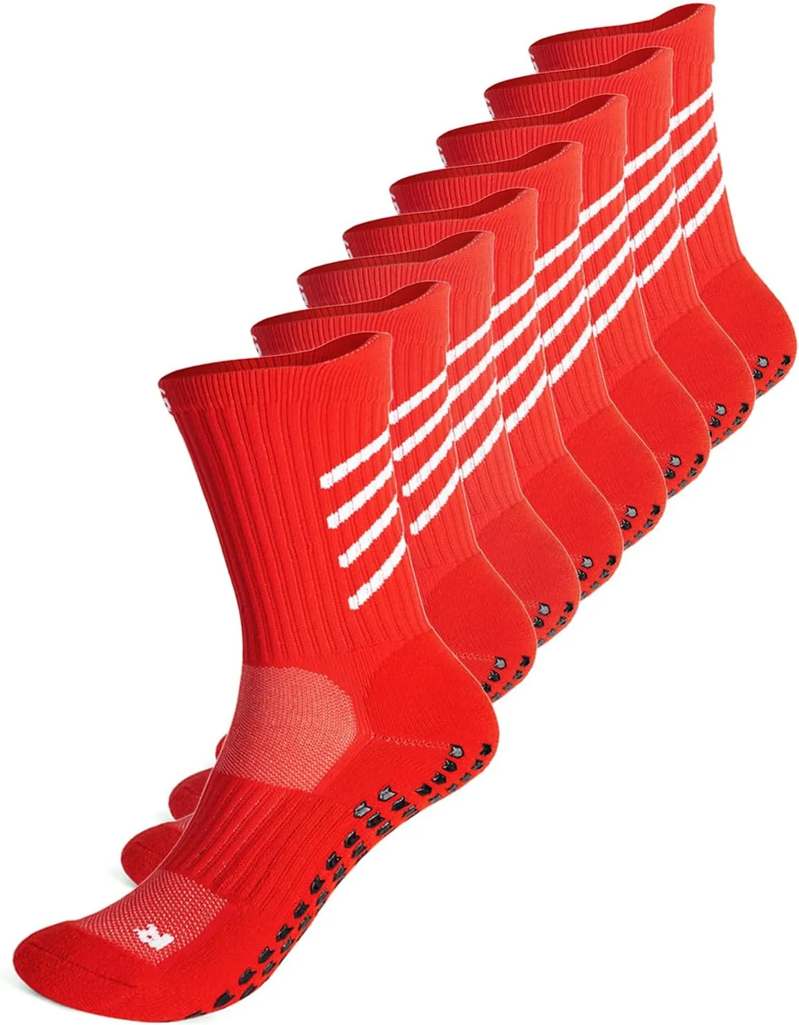 4-Pair Cotton Grip Soccer Scoks Kids Youth Toddler Non-slip Sports Sock Football Basketball Rugby Yoga Pilates