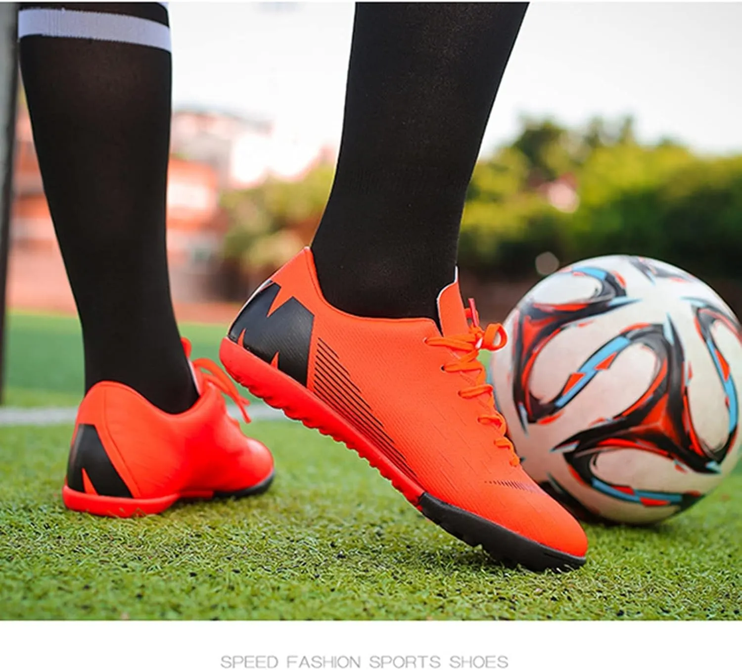 AIRFUL Mens Soccer Shoes Boys/Girls/Women Professional Football Athletic Sneakers Shoes Suitable for Natural and Artificial Grass Football Fields (Color : C, Size : 7 Women/5.5 Men)