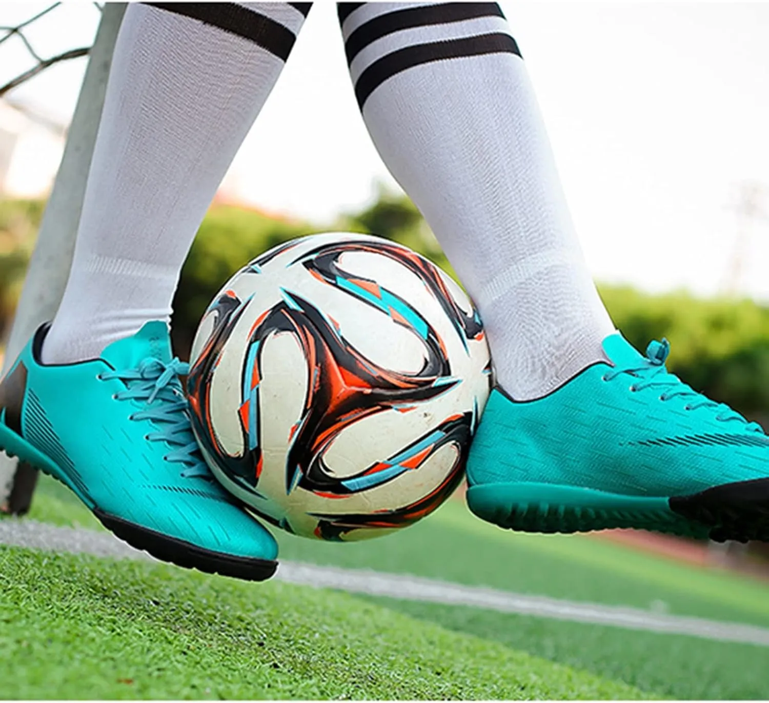 AIRFUL Mens Soccer Shoes Boys/Girls/Women Professional Football Athletic Sneakers Shoes Suitable for Natural and Artificial Grass Football Fields (Color : C, Size : 7 Women/5.5 Men)