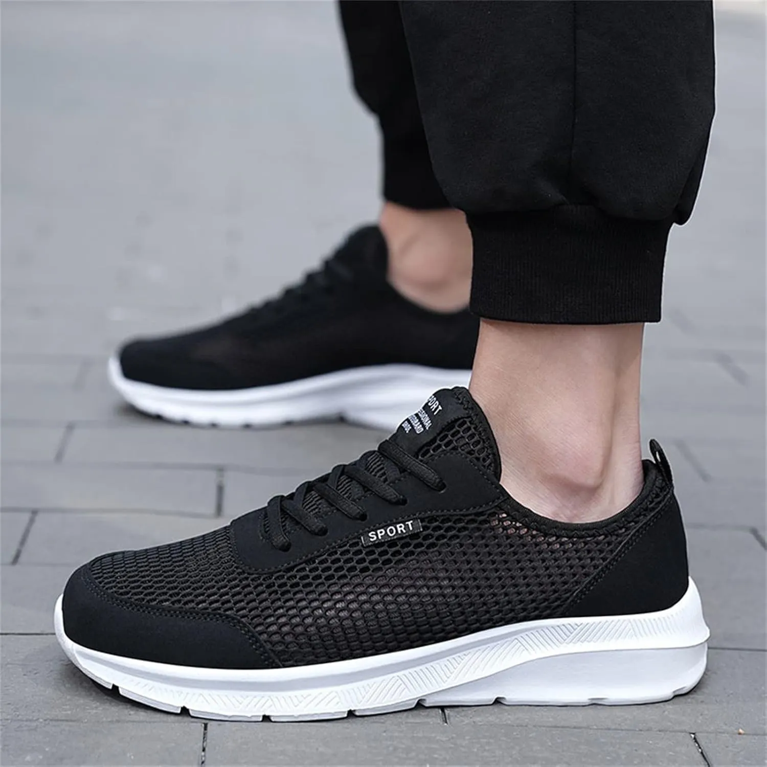 Arch Support Fitness Sneaker for Men Comfortable Breathable Lightweight Tennis Shoe Wide Walking Shoes for Men