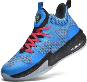 ASHION Men Basketball Shoes Arch Support Mens Sneakers Anti Slip Breathable Comfortable High Top Sports Running Walking Tennis Shoes