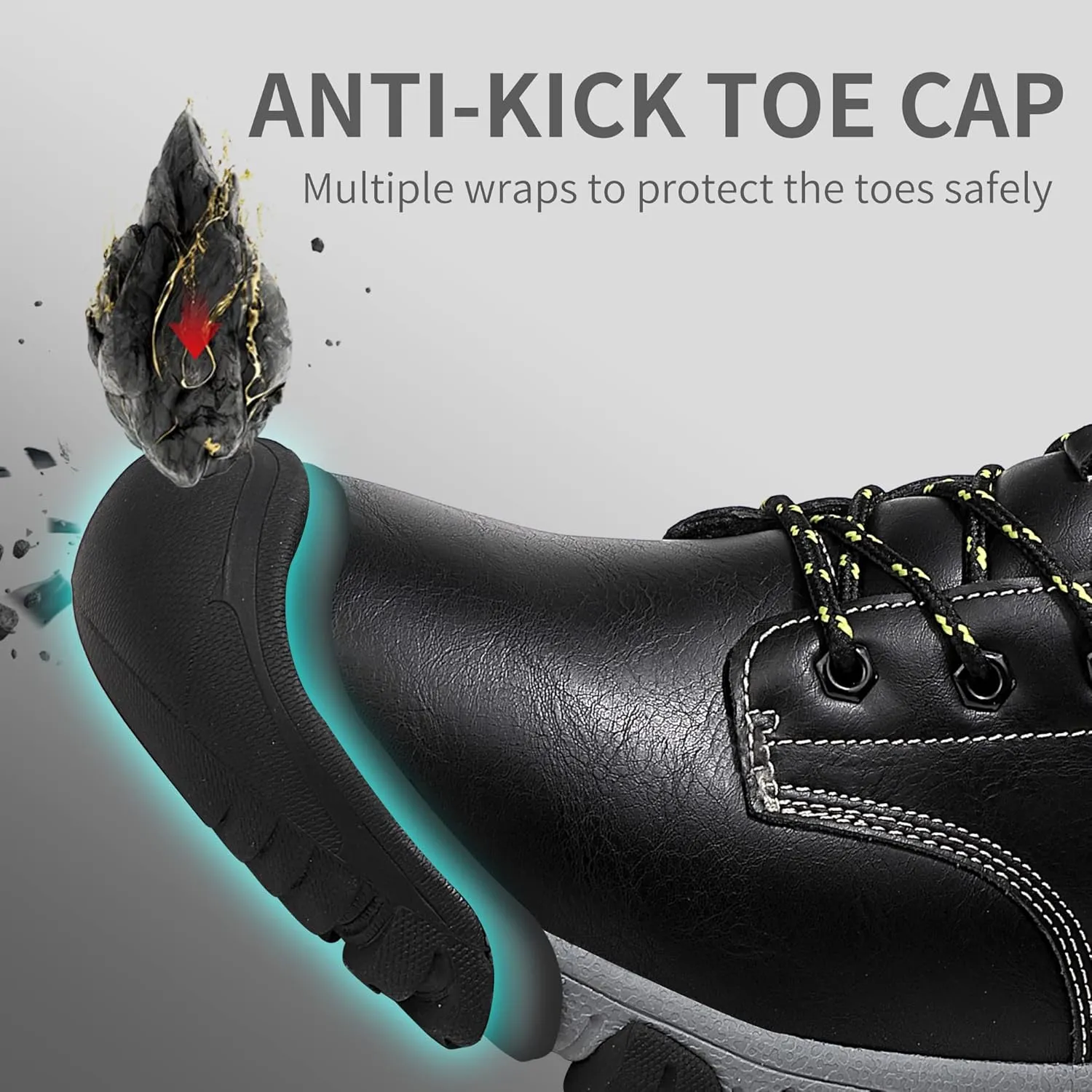 ASTERO Men Hiking Boot Warm Ankle Booties Non-slip Winter Shoes Snow Footwear for Male Climbing