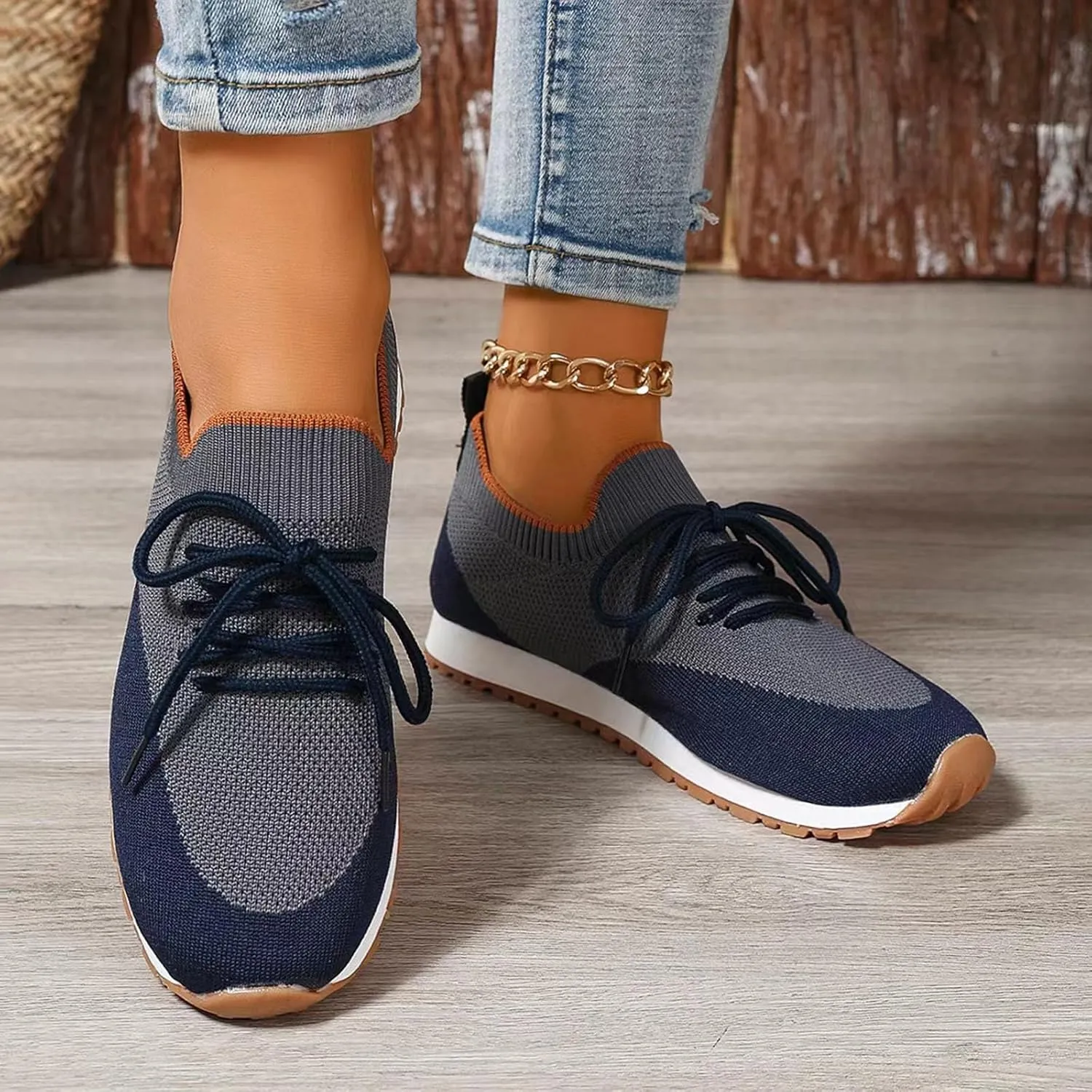 Athletic Shoes for Women Women's Barefoot Shoes Mesh Lightweight Sneaker for Work Nursing Shoes for Women