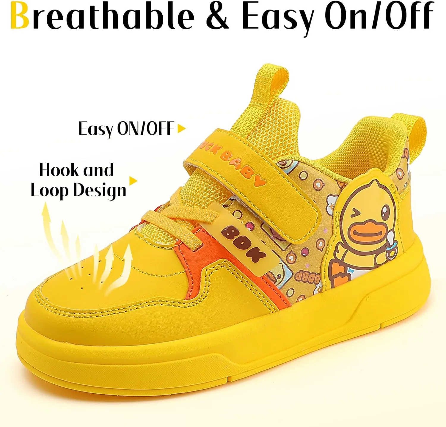 B.Duck Toddler Shoes for Girl and Boy [Comfortable & Fashionable] Kids Shoe Toddler Tennis Shoes Toddler Sneakers for Toddler/Little Kid Toddler Shoes Size 6-Big Kid 1