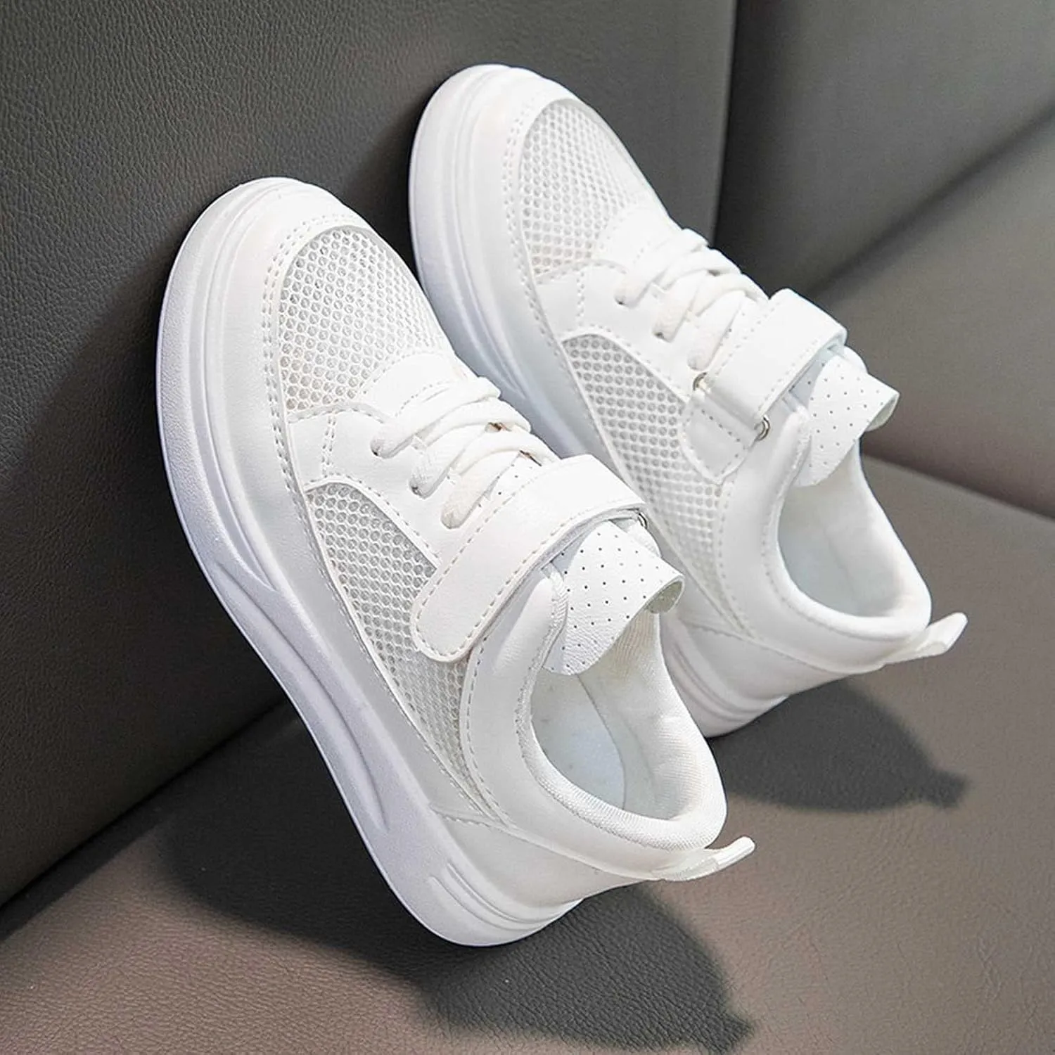 Boys Girls Mesh Breathable Non Slip Tennis Shoes Casual Running Sports Walking Athletic Shoes Comfort Sneakers