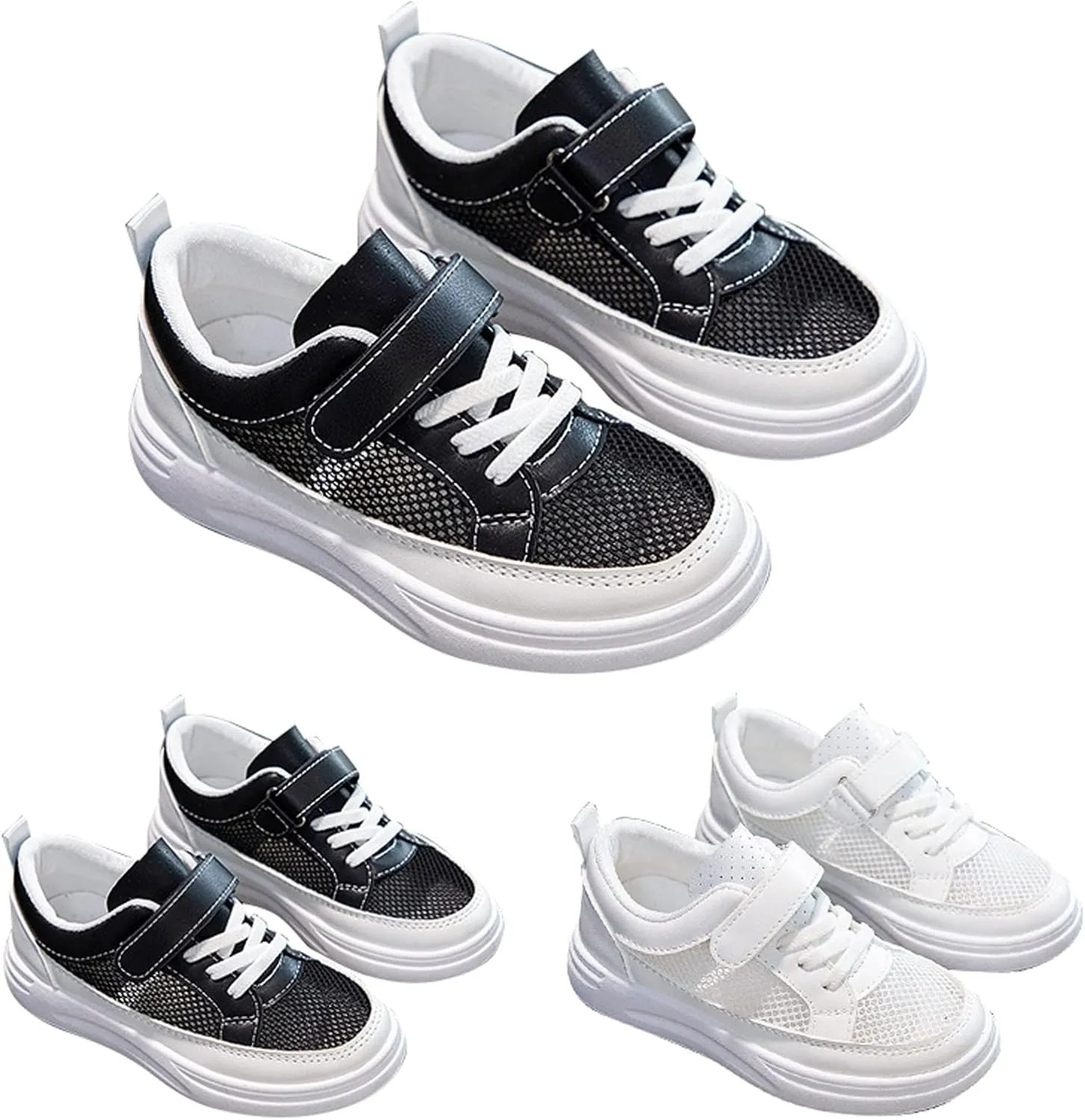 Boys Girls Mesh Breathable Non Slip Tennis Shoes Casual Running Sports Walking Athletic Shoes Comfort Sneakers