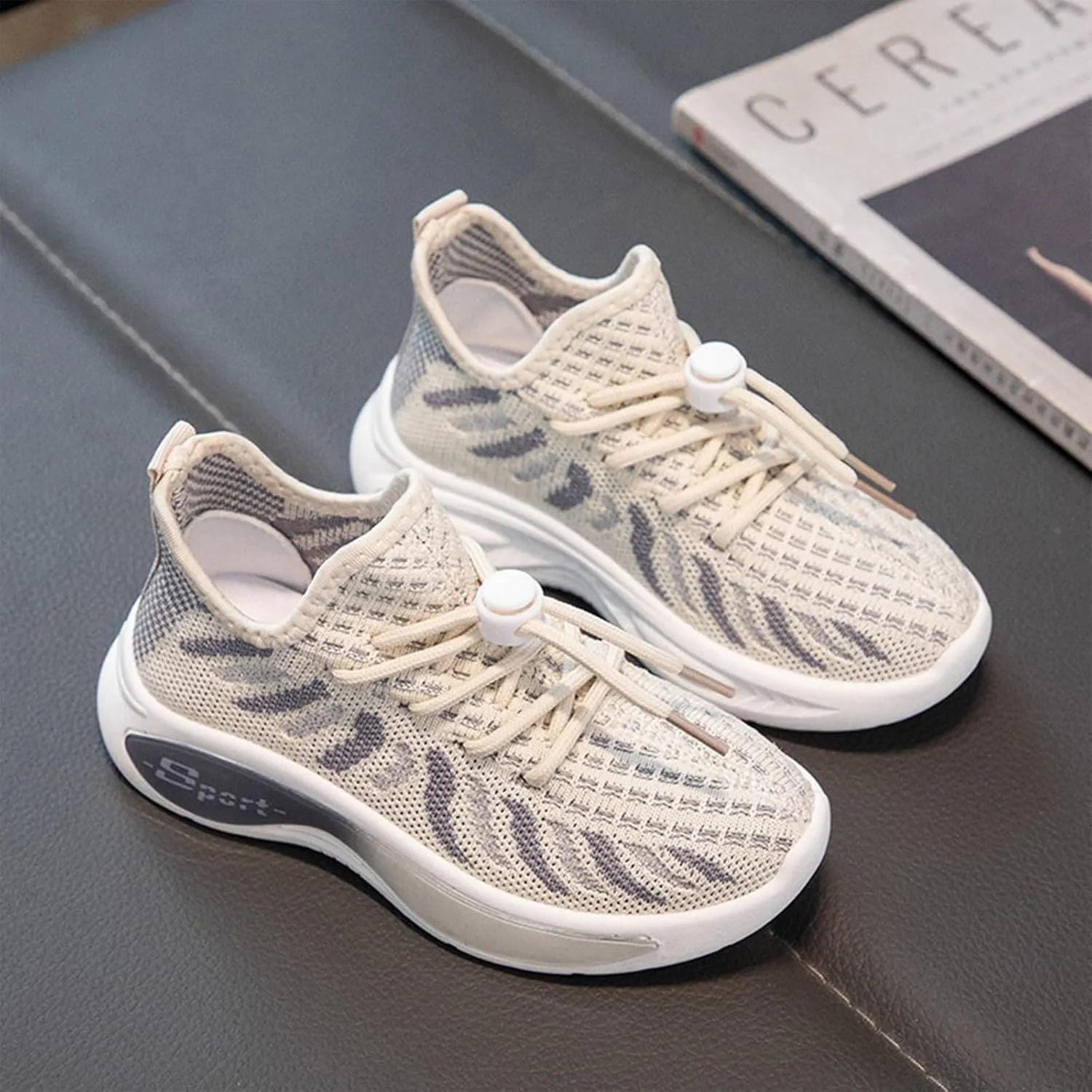 Boys Girls Mesh Breathable Sneakers Kids Toddler Lightweight Non-Slip Hook and Loop Causal Walking Running Shoes