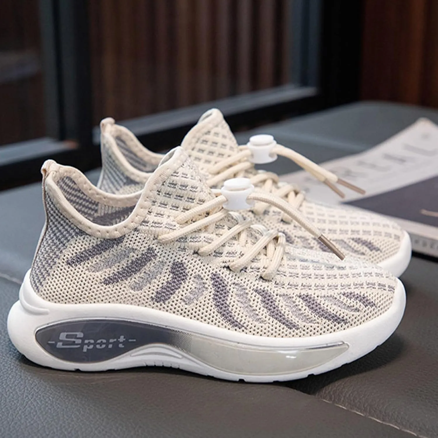 Boys Girls Mesh Breathable Sneakers Kids Toddler Lightweight Non-Slip Hook and Loop Causal Walking Running Shoes