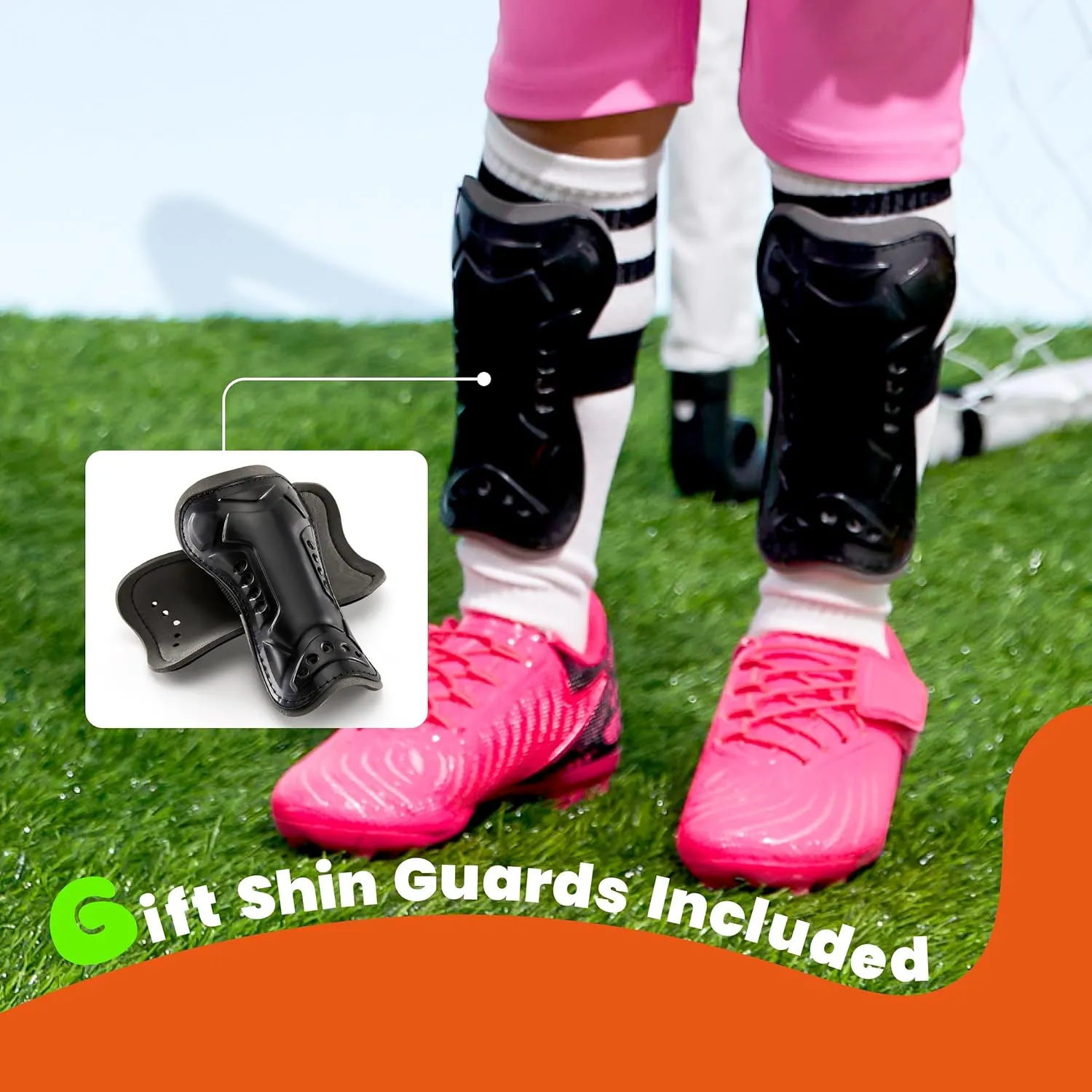 Boys Girls Soccer Cleats Athletic Outdoor Football Shoes Training Lightweight Unisex-Child Youth Futsal Indoor Turf Firm Artificial Ground Flexible Durable Comfortable Leadoff Traction Breathable