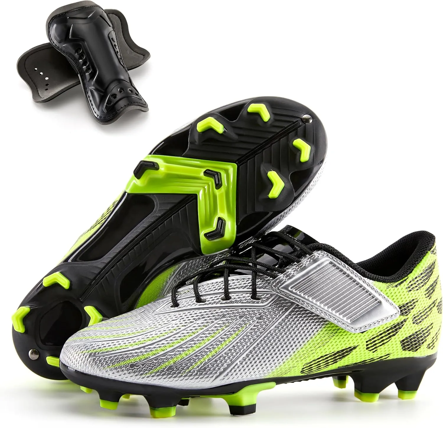 Boys Girls Soccer Cleats Athletic Outdoor Football Shoes Training Lightweight Unisex-Child Youth Futsal Indoor Turf Firm Artificial Ground Flexible Durable Comfortable Leadoff Traction Breathable