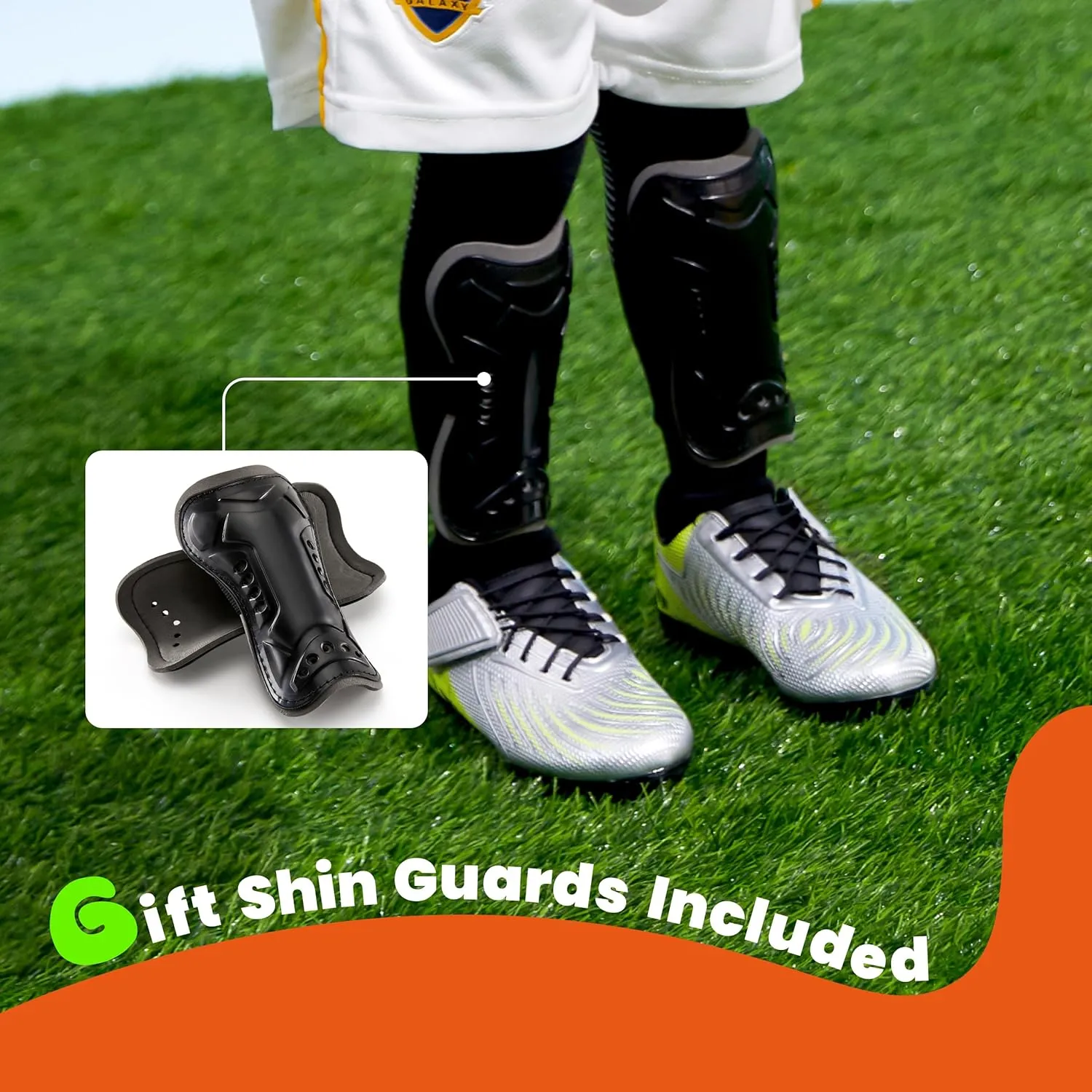 Boys Girls Soccer Cleats Athletic Outdoor Football Shoes Training Lightweight Unisex-Child Youth Futsal Indoor Turf Firm Artificial Ground Flexible Durable Comfortable Leadoff Traction Breathable