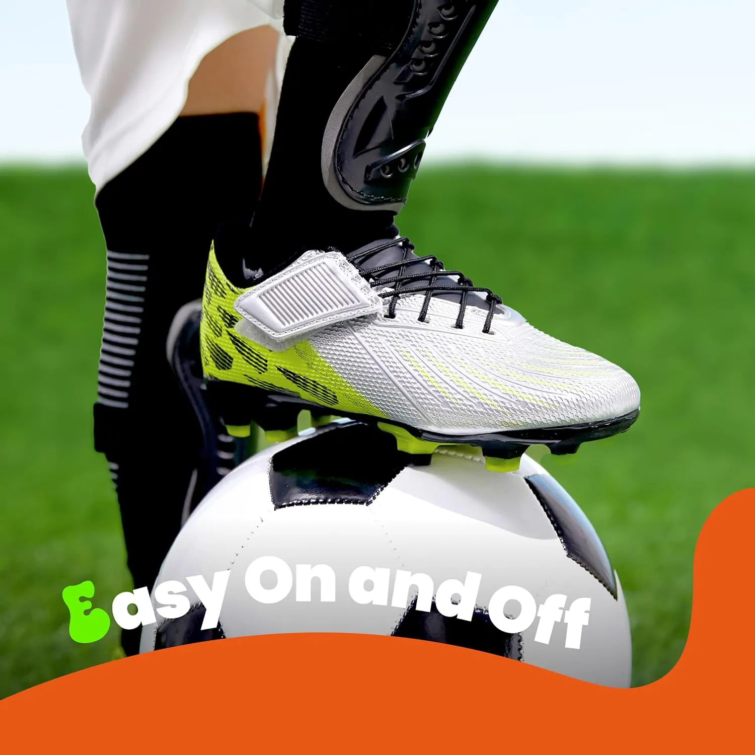 Boys Girls Soccer Cleats Athletic Outdoor Football Shoes Training Lightweight Unisex-Child Youth Futsal Indoor Turf Firm Artificial Ground Flexible Durable Comfortable Leadoff Traction Breathable