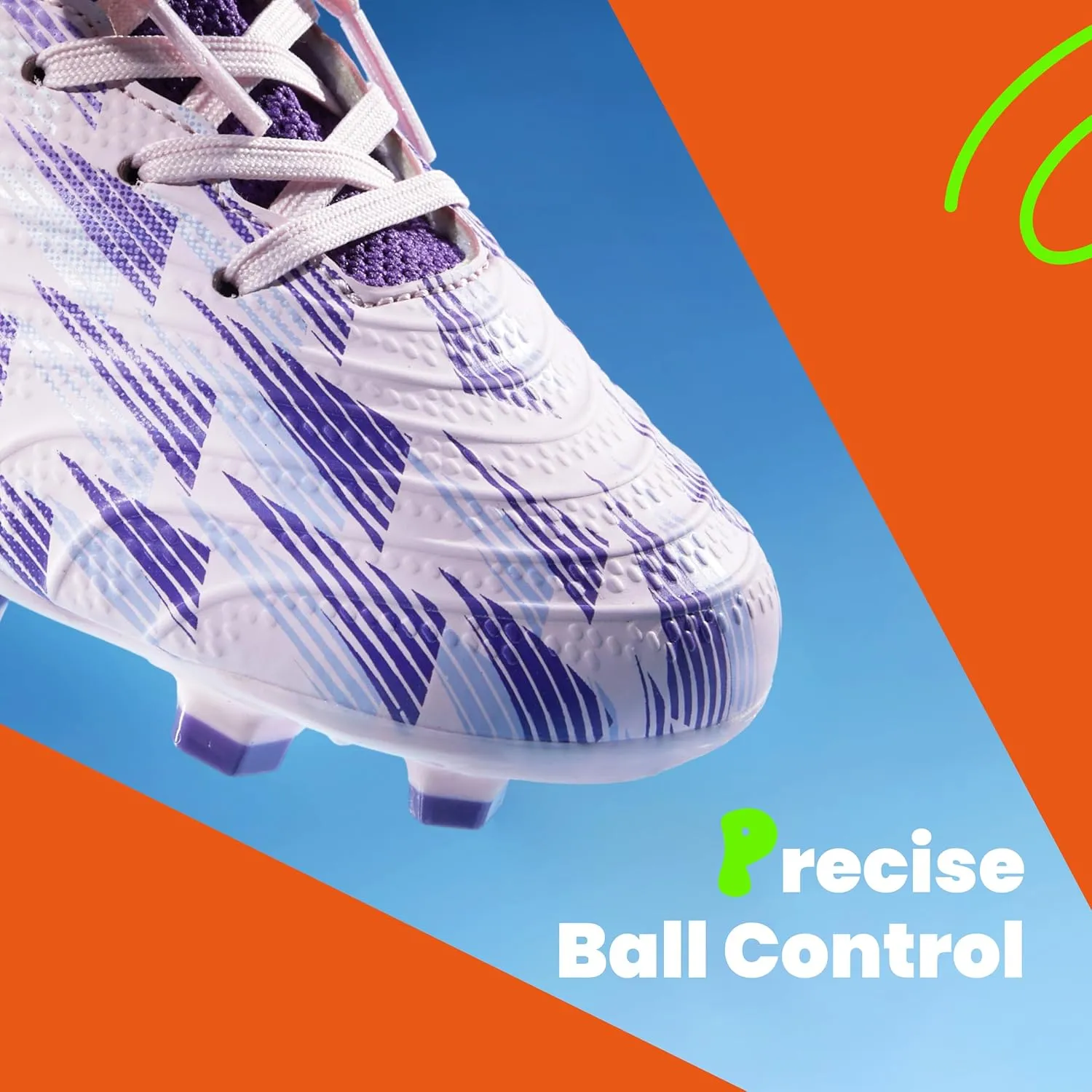Boys Girls Soccer Cleats High Top Lightweight Training Football Shoes Little Big Kid Youth Firm Ground Athletic Outdoor Turf Indoor Lace Up Non-Slip Comfortable Durable Flexible Traction Breathable