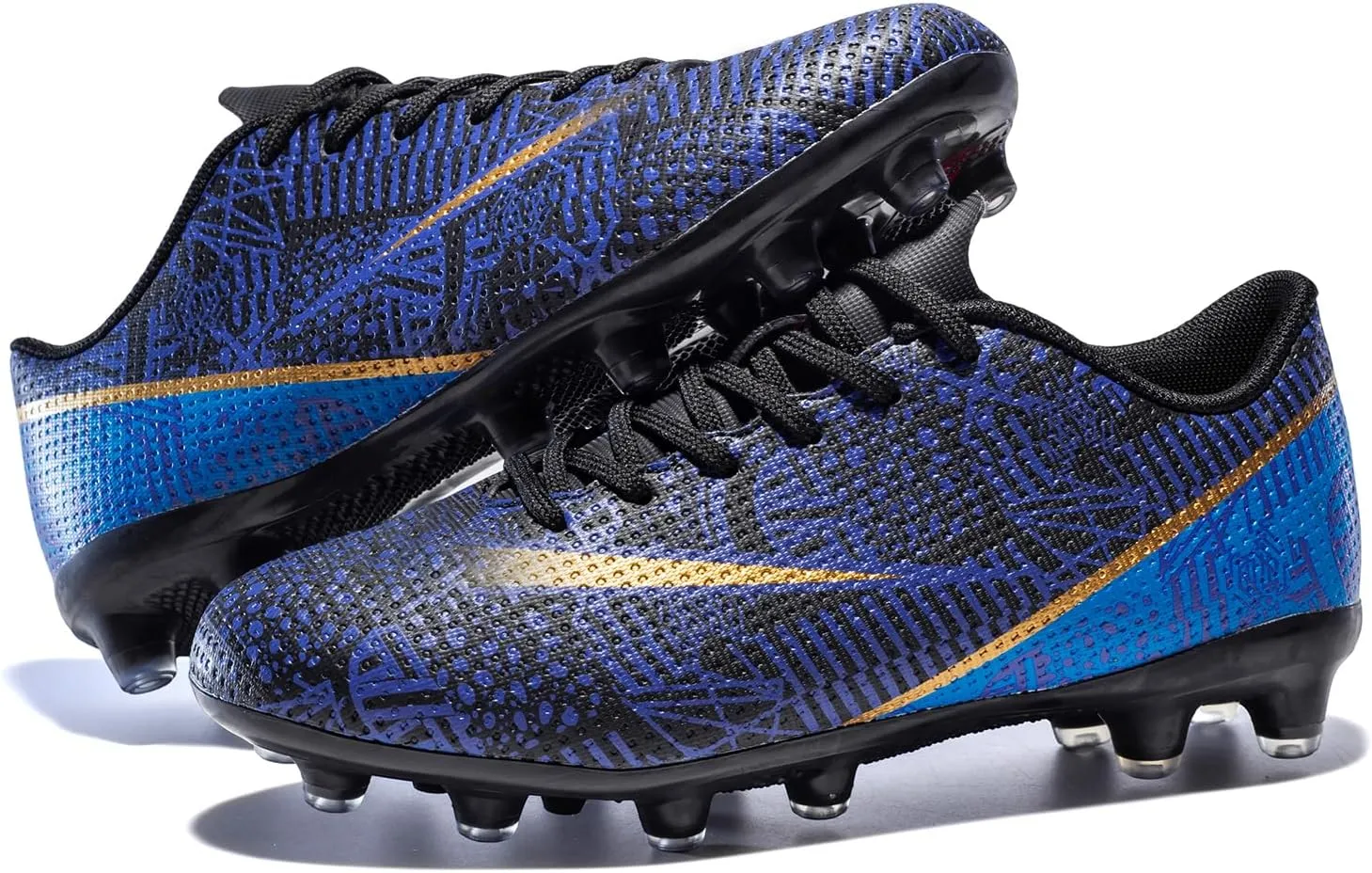 Boys Girls Soccer Shoes Kids Football Cleats Turf Indoor Low-Top Non-Slip Sneakers for Youth