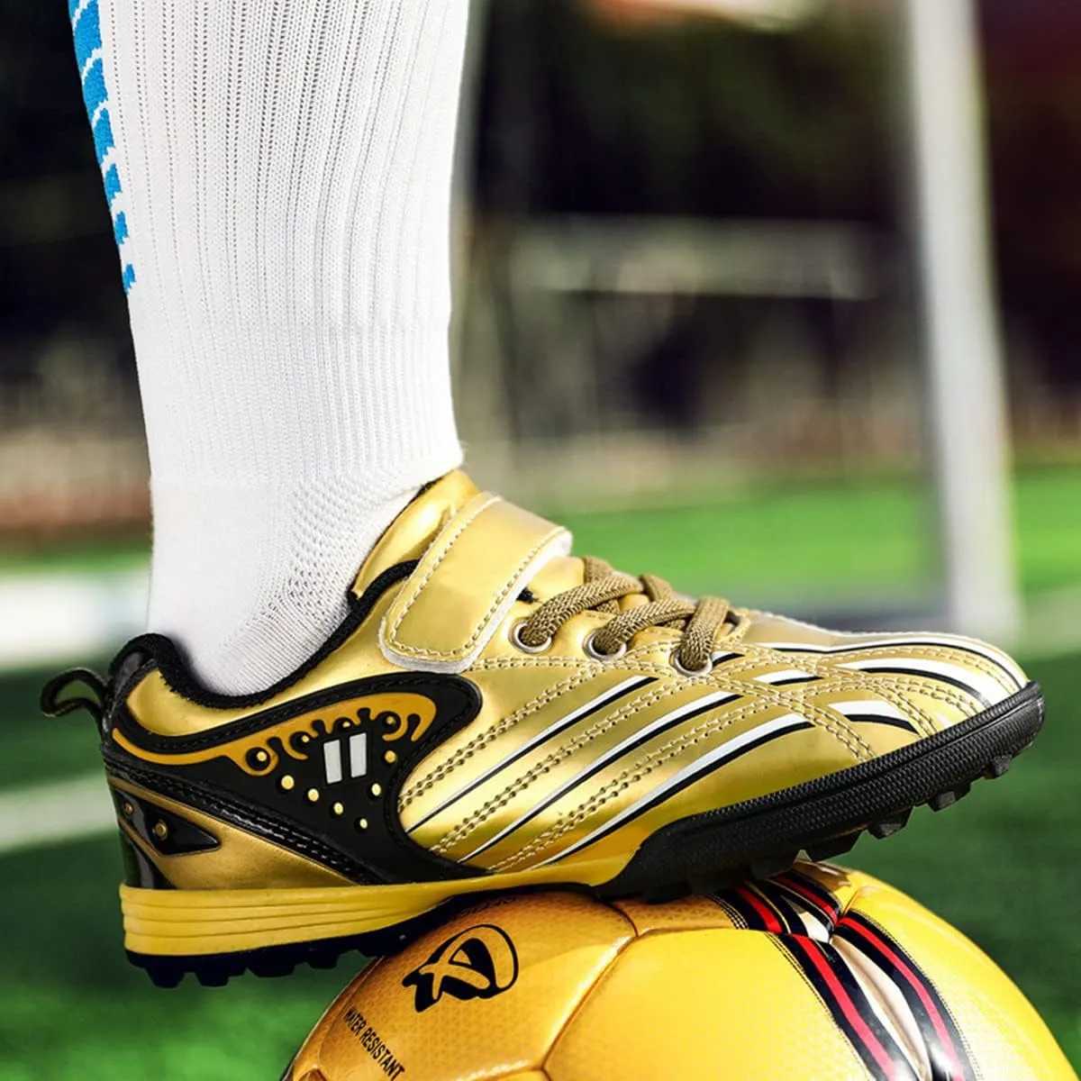 Boys Kids Youth Soccer Cleats Anti-Slip Football Boot Artificial Ground Soccer Shoes