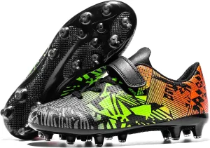 Boys Soccer Cleats for Kids Athletic Turf Shoes for Outdoor Training Easy to Wear Kids Soccer Shoes