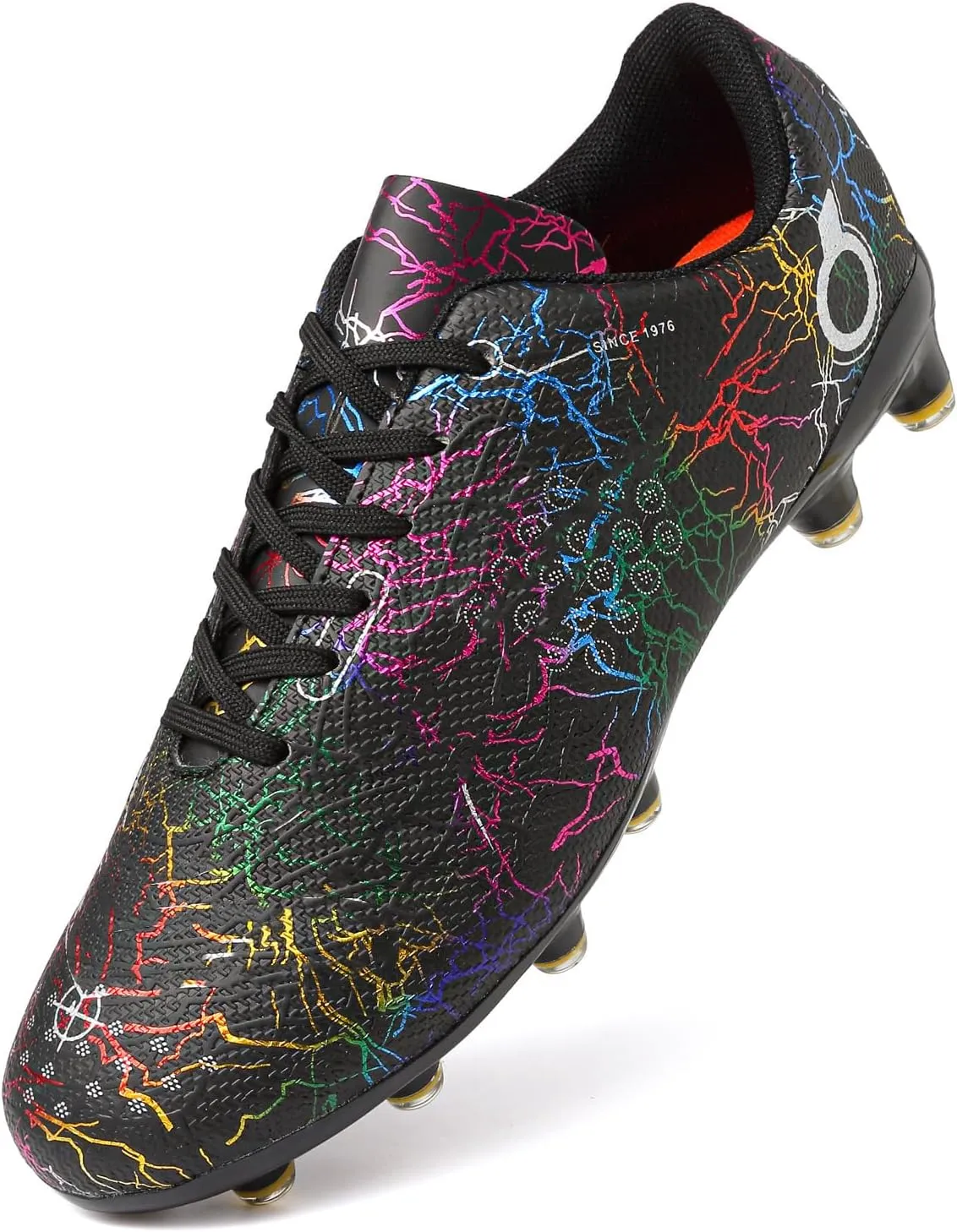 Boys' Soccer Shoes Kids Firm Ground Soccer Cleats Girls Athletic Sneakers Outdoor Turf Football Shoes for Little/Big Kid