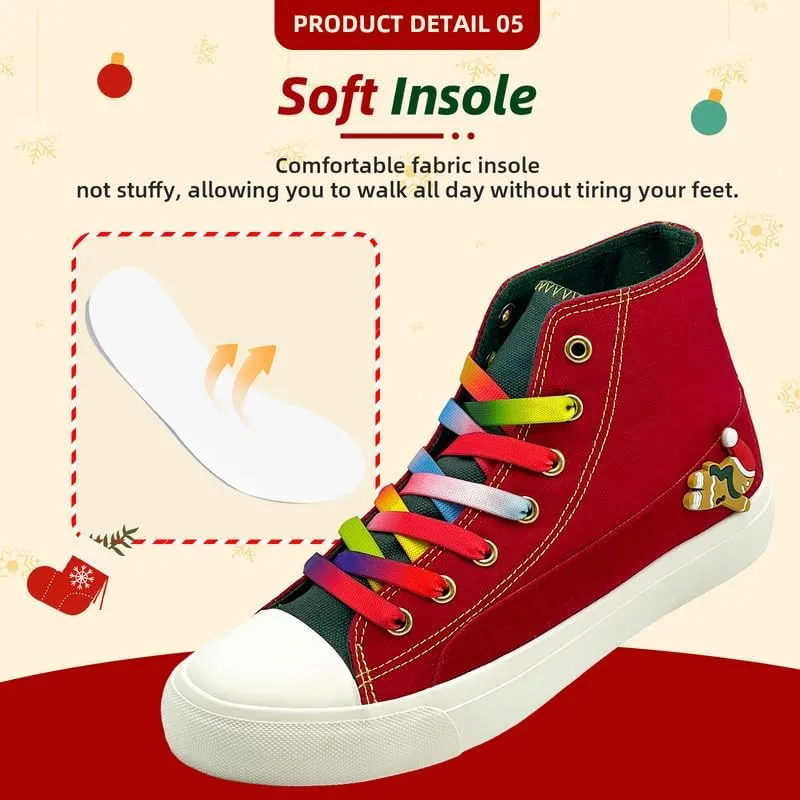 Canvas High Top Shoes for Women Men Fashion High Top Lace Up Sneakers Womens Mens Canvas Shoes Casual Tennis Walking Shoes Comfortable Breathable