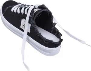 Canvas Shoes for Women Lace Up Slip on Sneakers Fashion Comfortable Solid Color Slippers Casual Shoes for Ladies