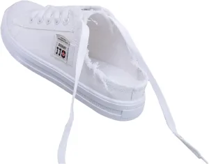 Canvas Shoes for Women Lace Up Slip on Sneakers Fashion Comfortable Solid Color Slippers Casual Shoes for Ladies