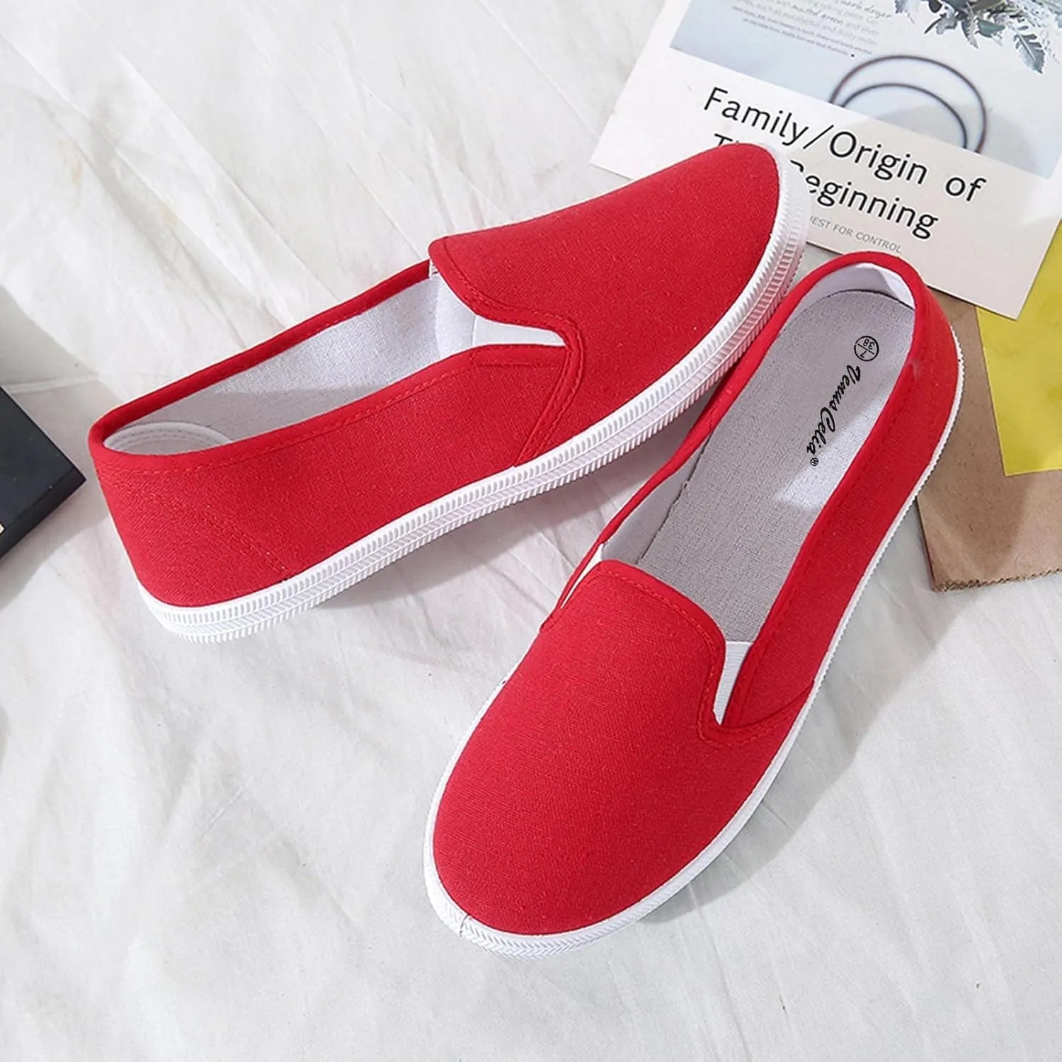 Casual Shoes for Women Wide Width Flat Bottom Loafers for Women Wide Round Toe Flats Comfortable Fashion Walking for Ladies Womens Work Shoes