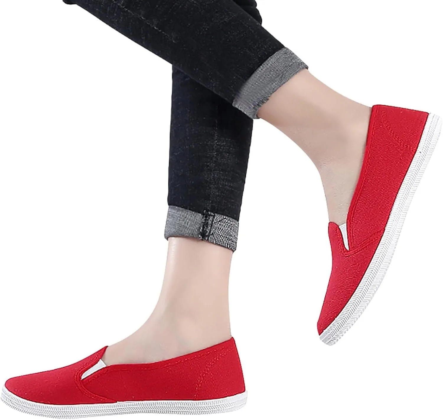 Casual Shoes for Women Wide Width Flat Bottom Loafers for Women Wide Round Toe Flats Comfortable Fashion Walking for Ladies Womens Work Shoes