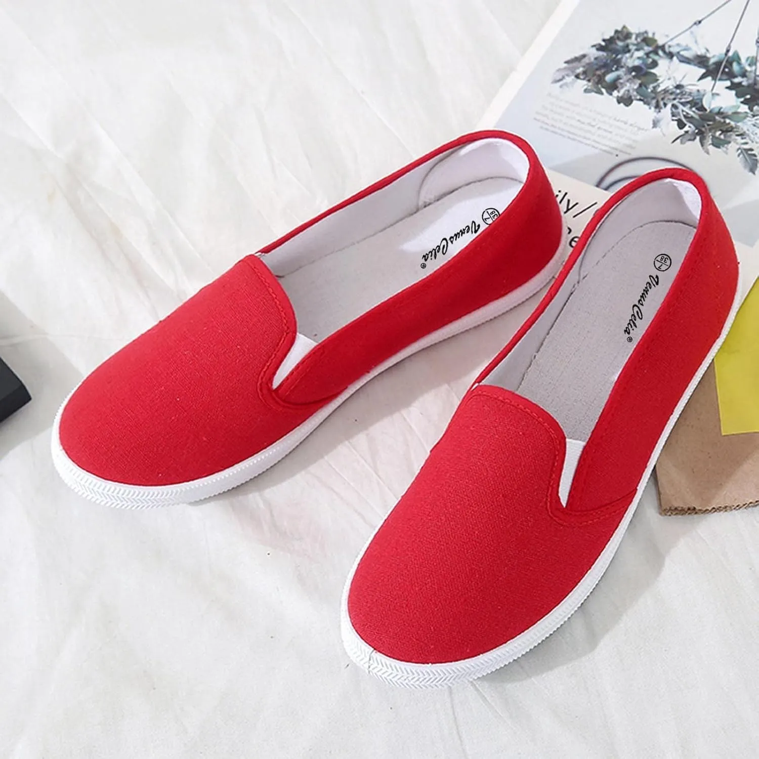 Casual Shoes for Women Wide Width Flat Bottom Loafers for Women Wide Round Toe Flats Comfortable Fashion Walking for Ladies Womens Work Shoes