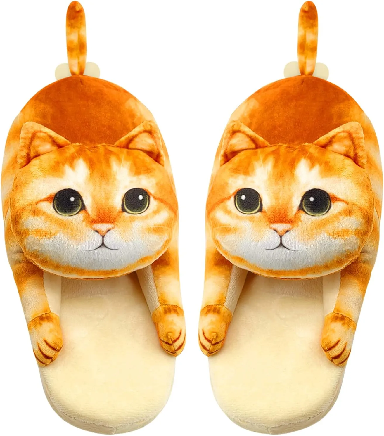 Cat Slippers for Women, Cute Fuzzy Animal Slippers For Indoor and Outdoor, Comfy Non-Slip Memory Foam Sole, Funny Cat Lover Gifts for Women