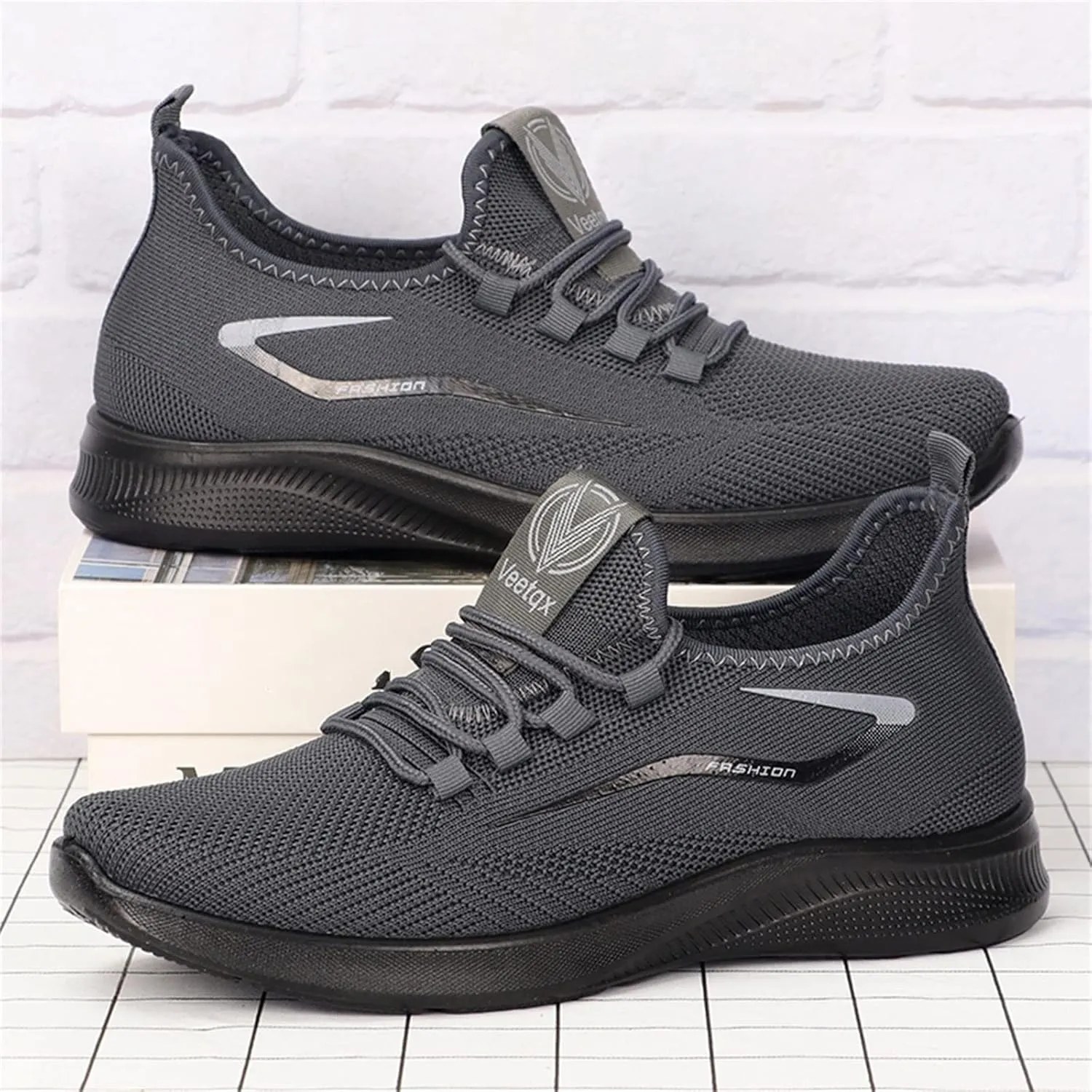 Cathalem Sneakers for Men Slip On Walking Shoes with Arch Support Lightweight Running Sneakers Non Slip Breathable Tennis Shoes