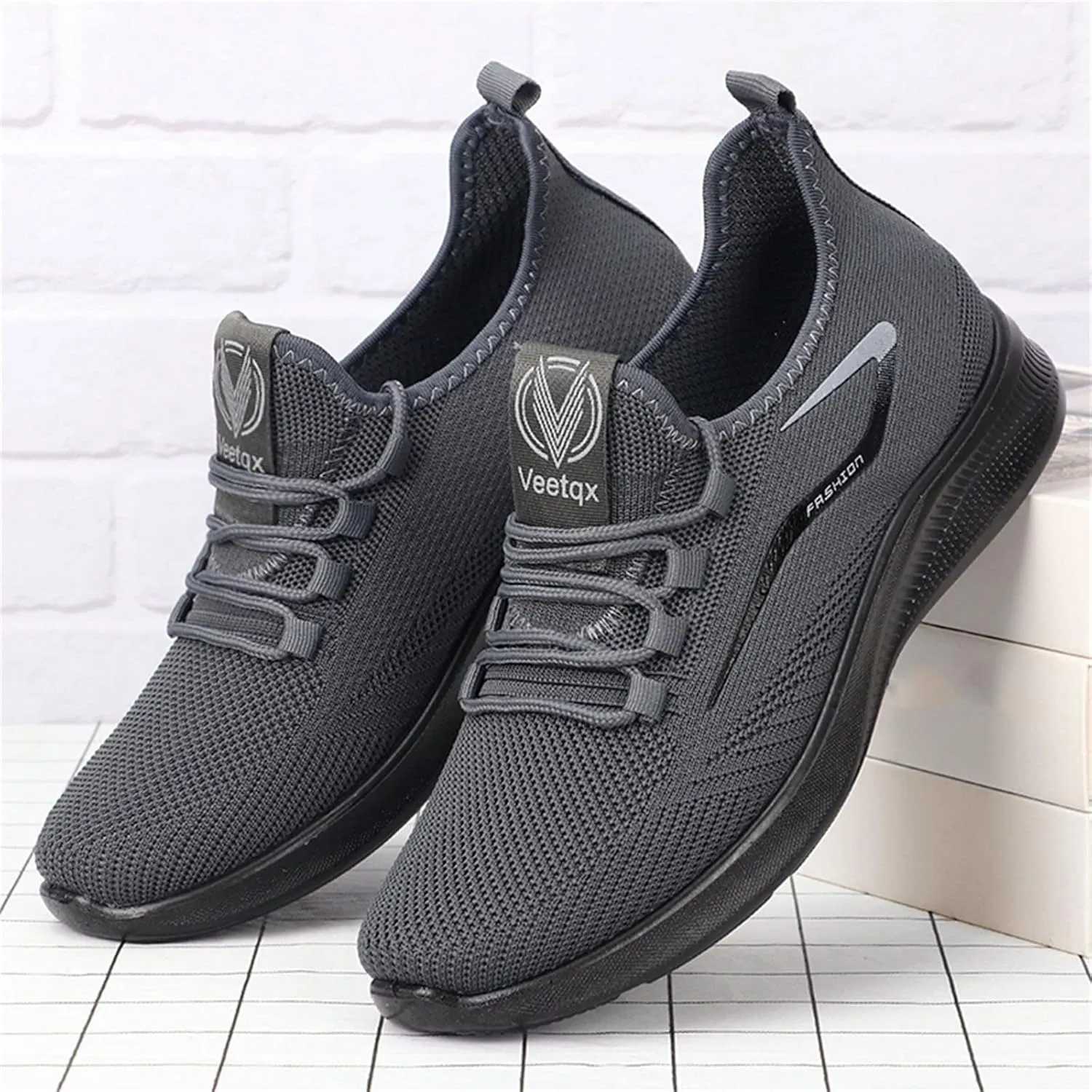 Cathalem Sneakers for Men Slip On Walking Shoes with Arch Support Lightweight Running Sneakers Non Slip Breathable Tennis Shoes