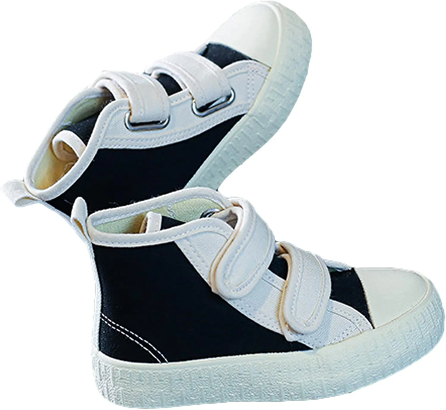 Children's Casual Canvas Shoes High Top Hook&Loop Sneakers for Boys and Girls
