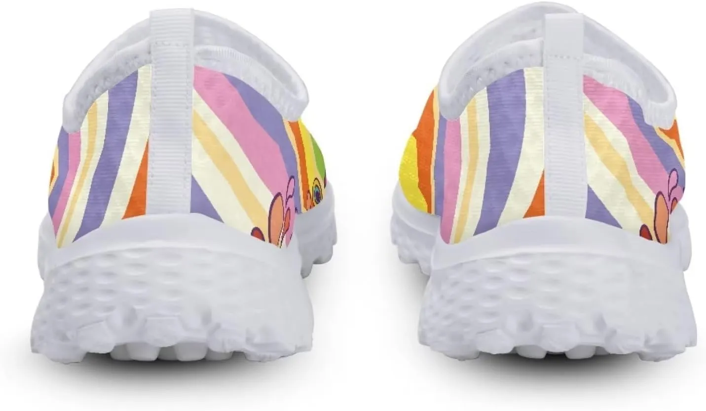 Coloranimal Funny Animal Puzzle Air Mesh Beach Water Flat Sneakers for Women US5-12