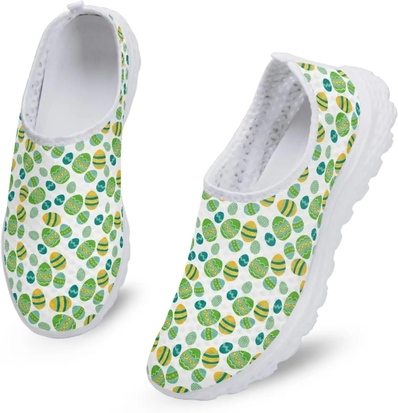 Coloranimal Funny Animal Puzzle Air Mesh Beach Water Flat Sneakers for Women US5-12