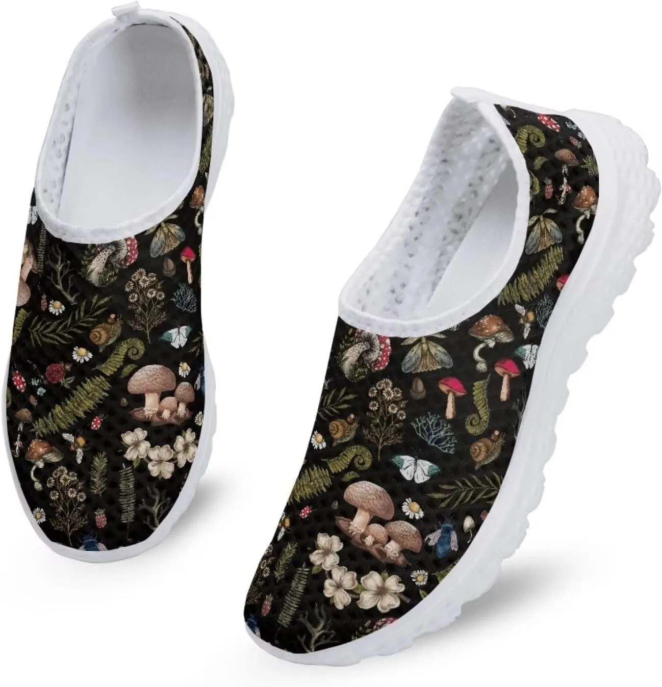 Coloranimal Funny Animal Puzzle Air Mesh Beach Water Flat Sneakers for Women US5-12
