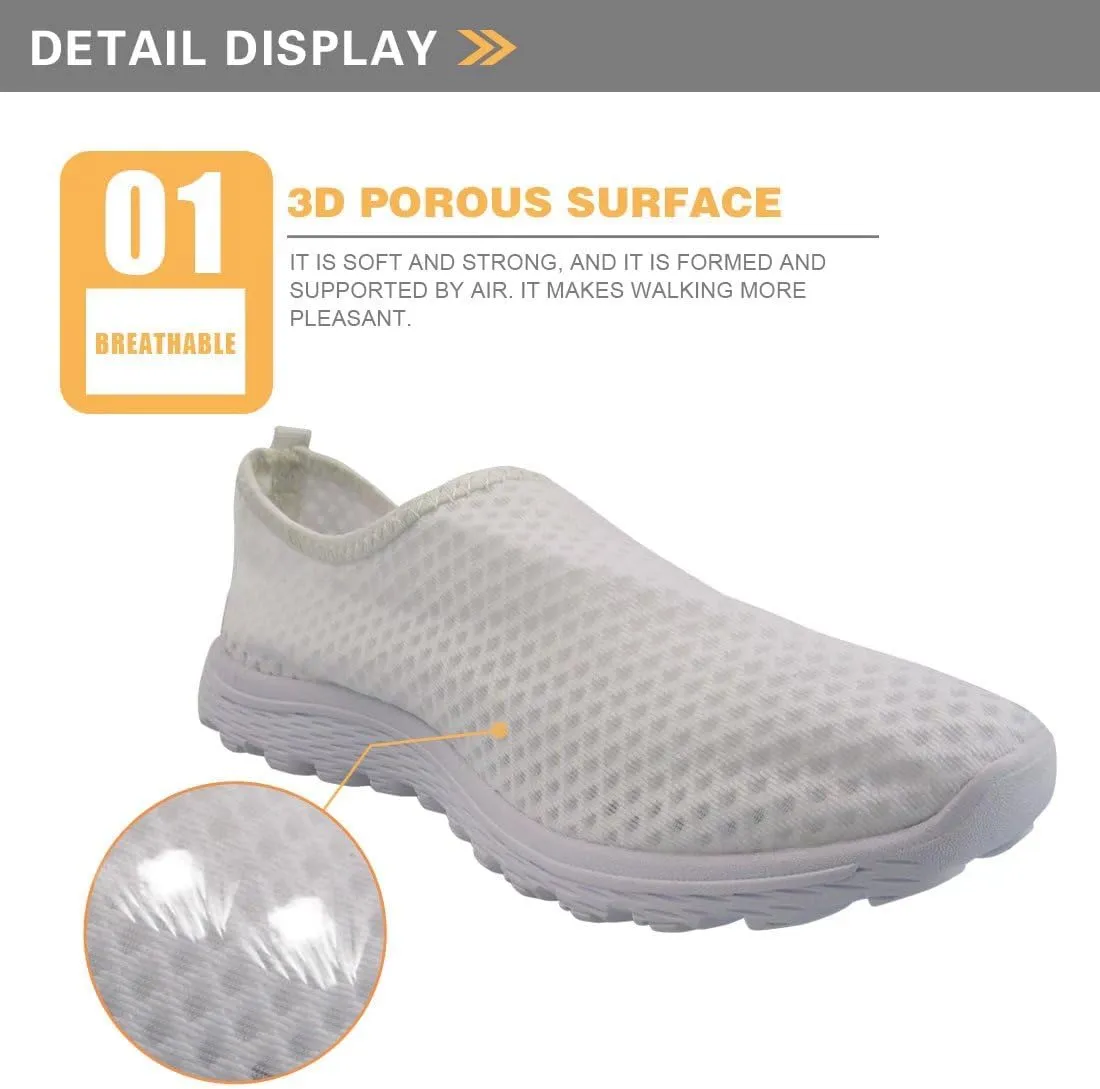 Coloranimal Funny Animal Puzzle Air Mesh Beach Water Flat Sneakers for Women US5-12