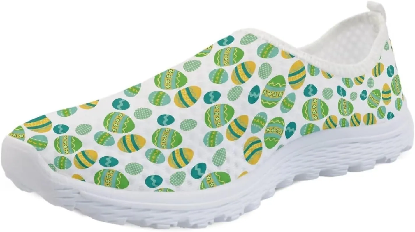 Coloranimal Funny Animal Puzzle Air Mesh Beach Water Flat Sneakers for Women US5-12