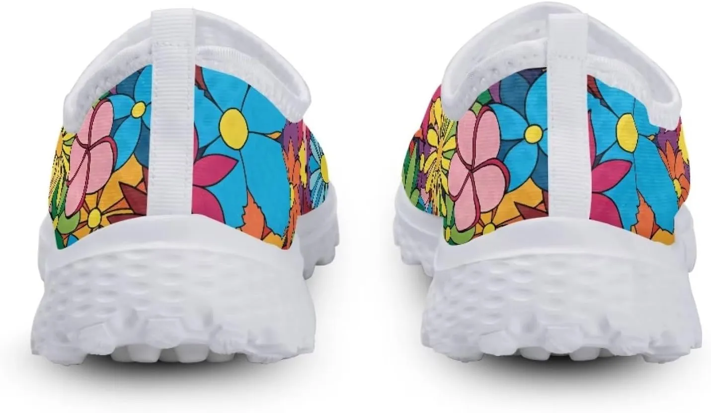 Coloranimal Funny Animal Puzzle Air Mesh Beach Water Flat Sneakers for Women US5-12