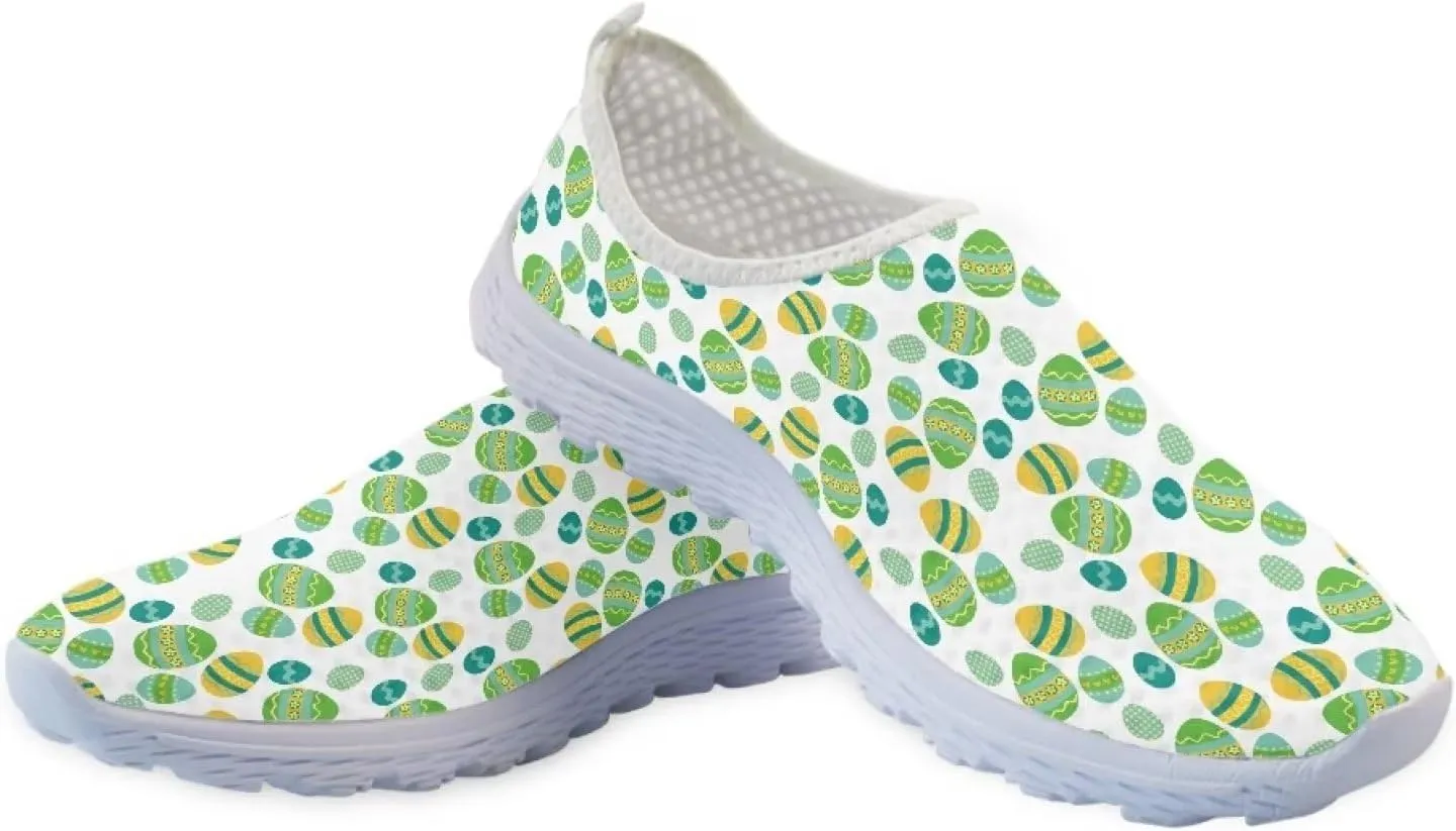 Coloranimal Funny Animal Puzzle Air Mesh Beach Water Flat Sneakers for Women US5-12