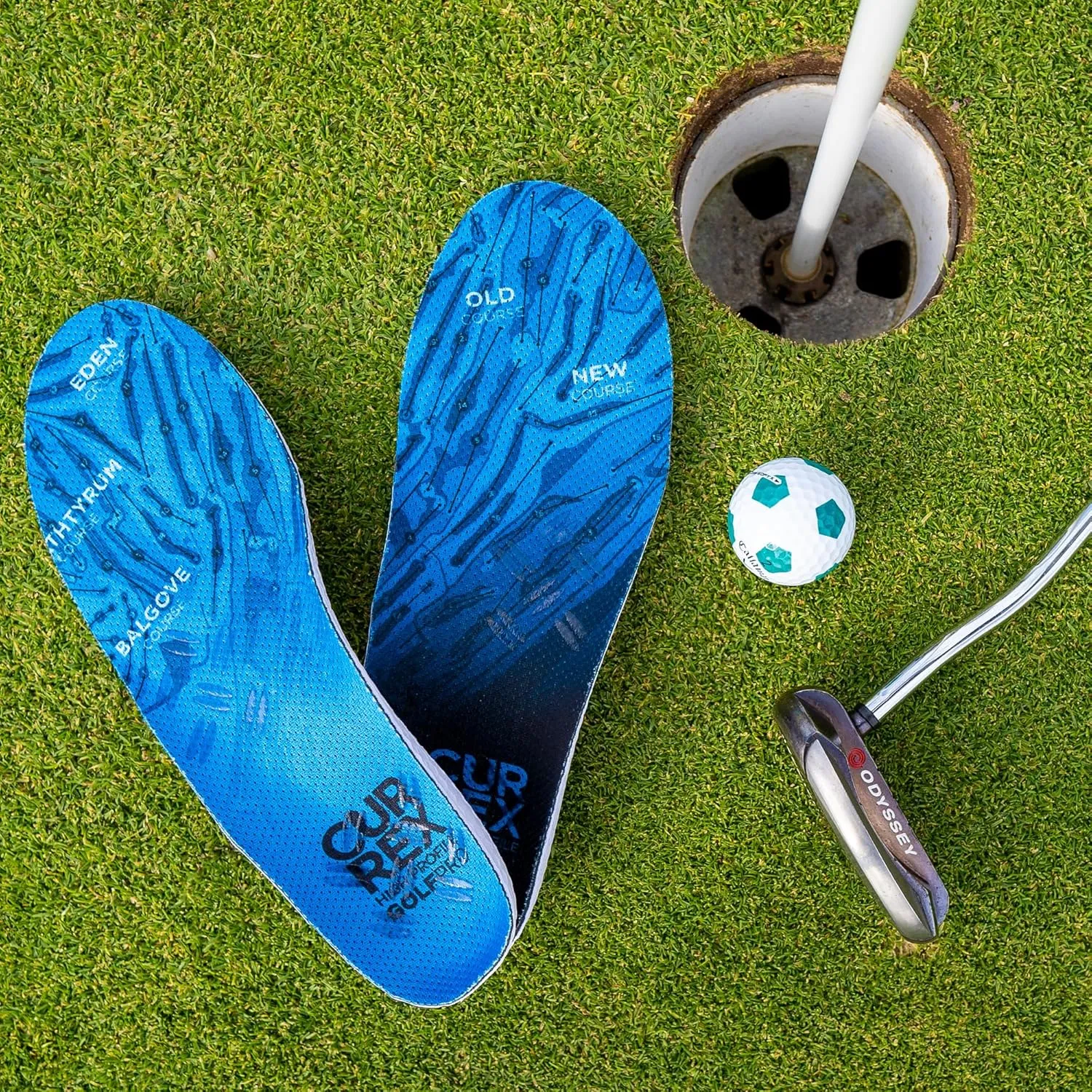 CURREX GolfPro Insoles for Golf Shoes  Arch Support Inserts to Improve Balance, Stability, Comfort & Performance, Help with Foot & Heel Pain Relief  for Men & Women  Medium Arch, Large