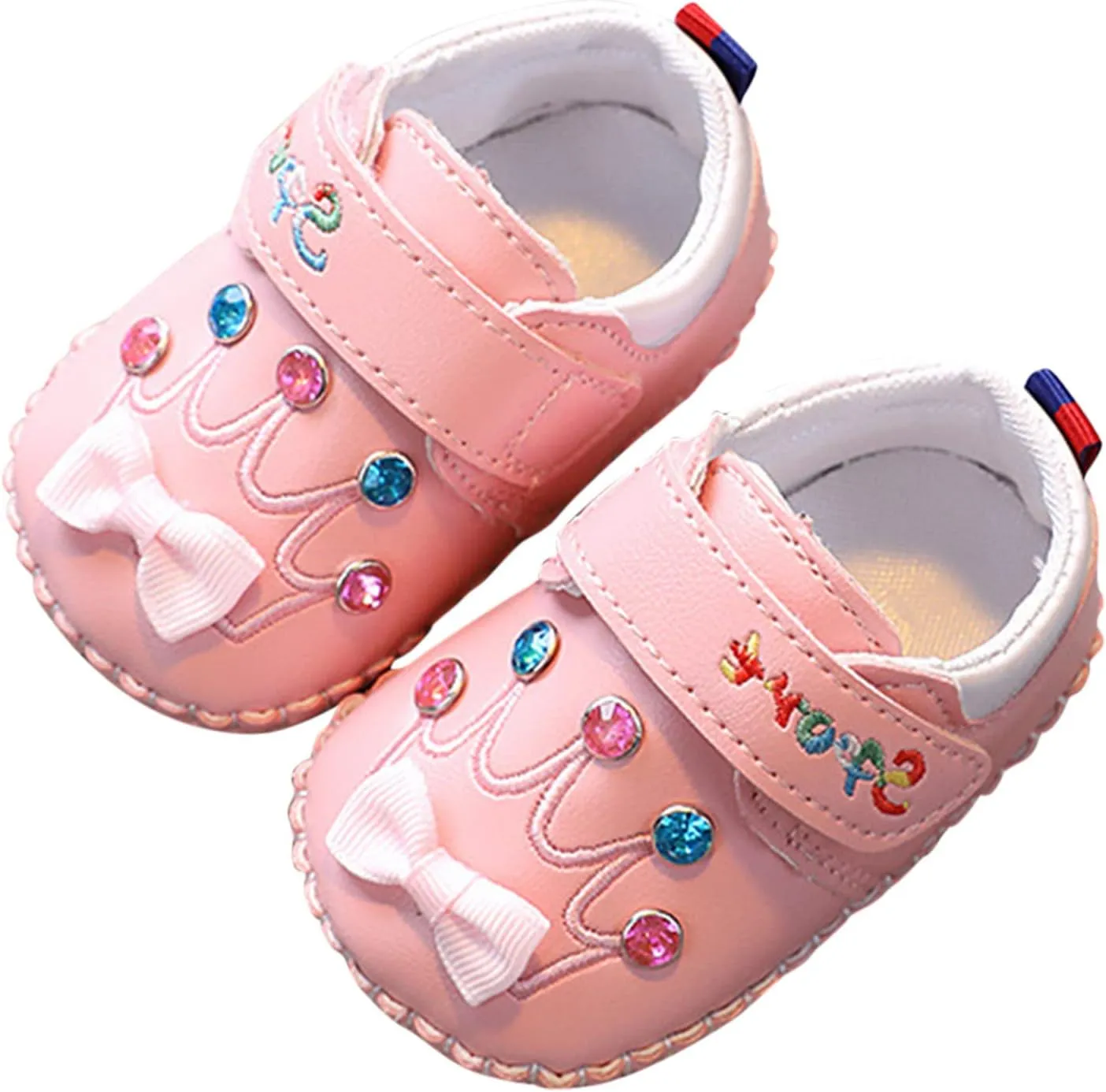 Cute artoon Baby Leather Prewalker Shoes Soft Sole occasins Infant Toddler Slip On First Walking Slippers