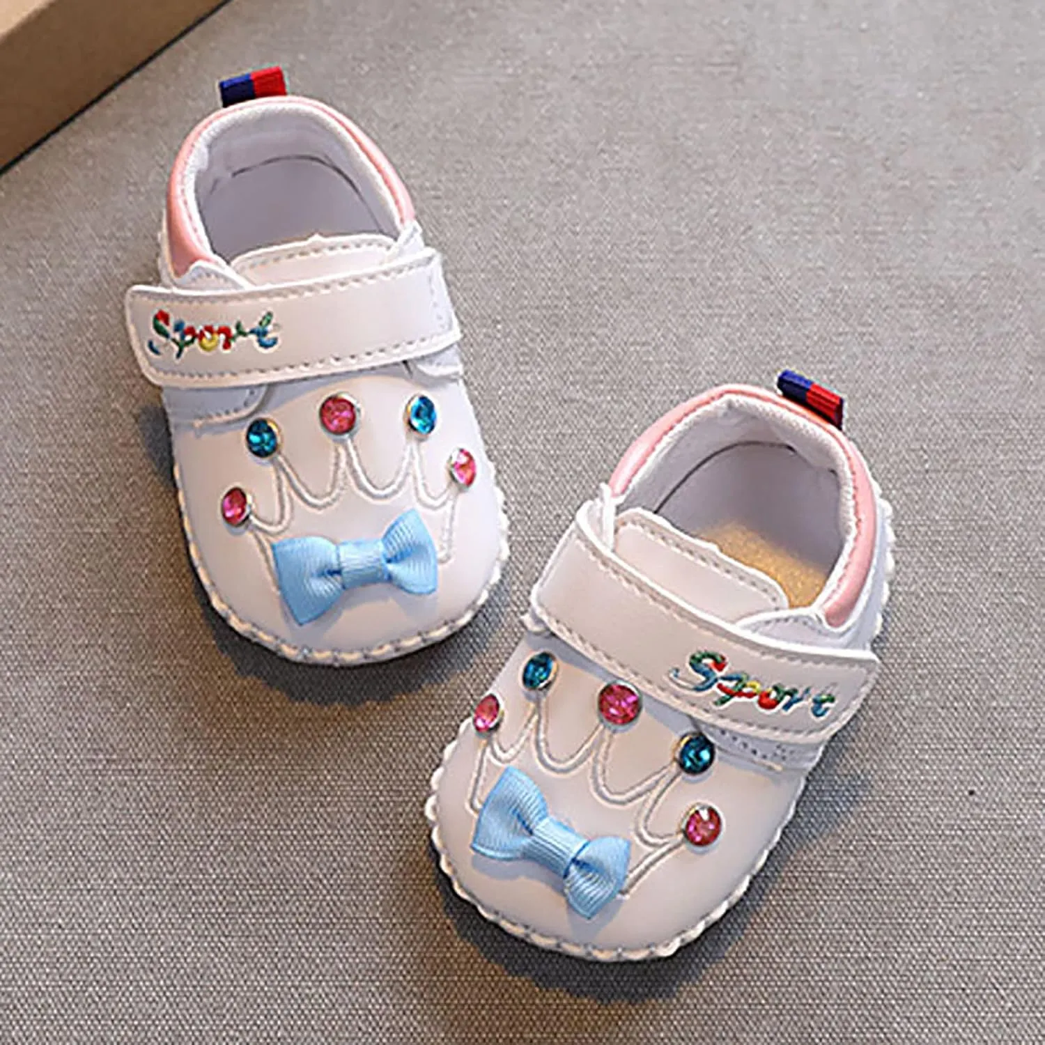 Cute artoon Baby Leather Prewalker Shoes Soft Sole occasins Infant Toddler Slip On First Walking Slippers