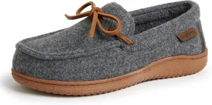 Dearfoams Women's Wilmington Energy Return Comfort Indoor/Outdoor Memory Foam Moccasin Slipper with Tie
