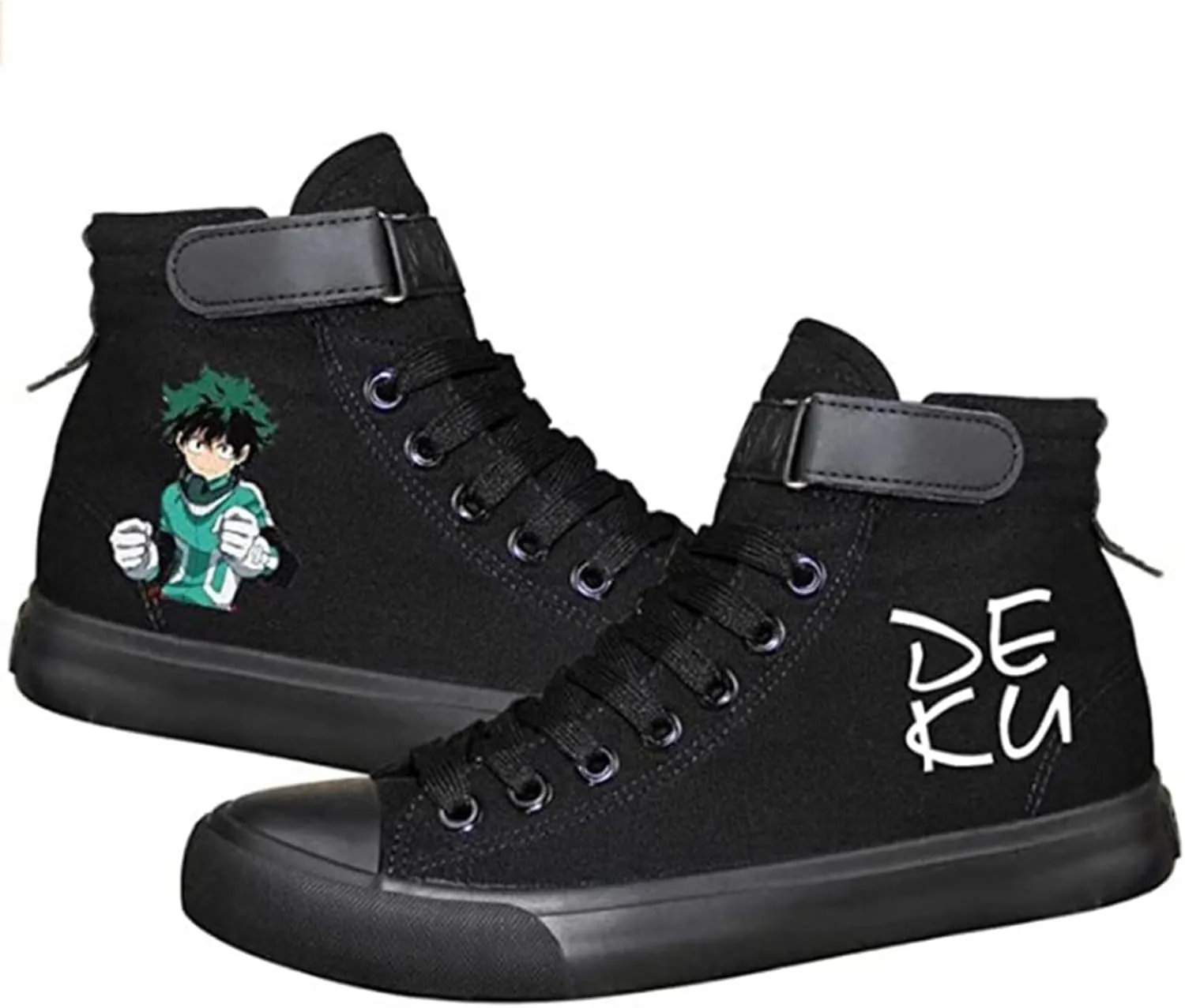 DHSPKN Mha Canvas Shoes Anime Deku Sneakers Izuku Todoroki Cosplay High-Top Shoes