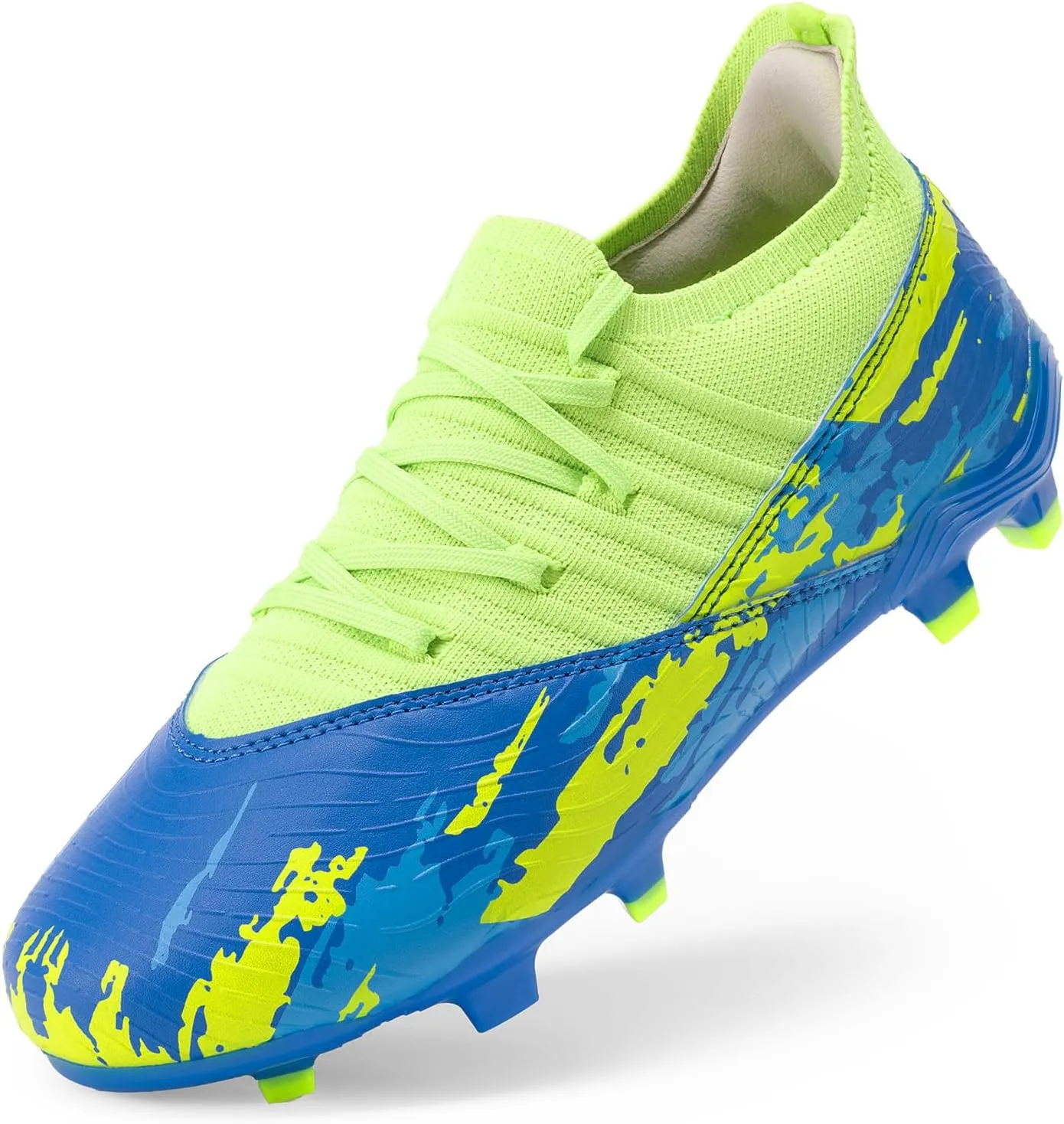 DREAM PAIRS Girls Boys Soccer Cleats Youth Firm Groud Outdoor Sports Athletic Mid-top Football Shoes for Little/Big Kid