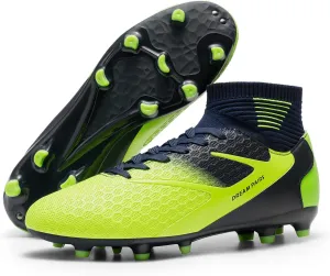 DREAM PAIRS Men's High Tops Lace Up Soccer Cleats, Lightweight Professional Athletic Football Cleats Mens Athletic Shoes for Training Soccer