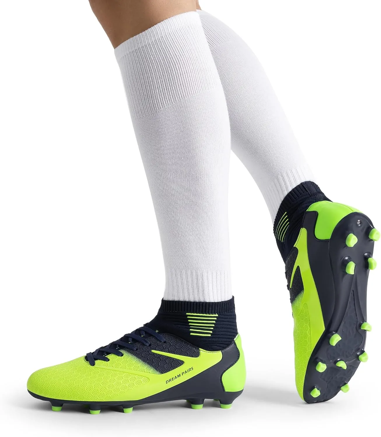 DREAM PAIRS Men's High Tops Lace Up Soccer Cleats, Lightweight Professional Athletic Football Cleats Mens Athletic Shoes for Training Soccer