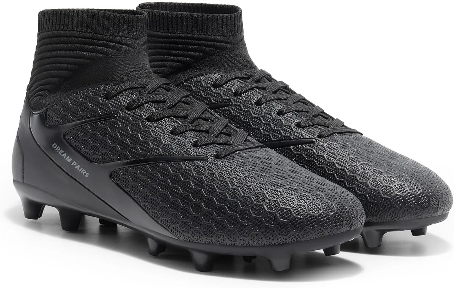 DREAM PAIRS Men's High Tops Lace Up Soccer Cleats, Lightweight Professional Athletic Football Cleats Mens Athletic Shoes for Training Soccer