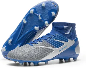 DREAM PAIRS Men's High Tops Lace Up Soccer Cleats, Lightweight Professional Athletic Football Cleats Mens Athletic Shoes for Training Soccer